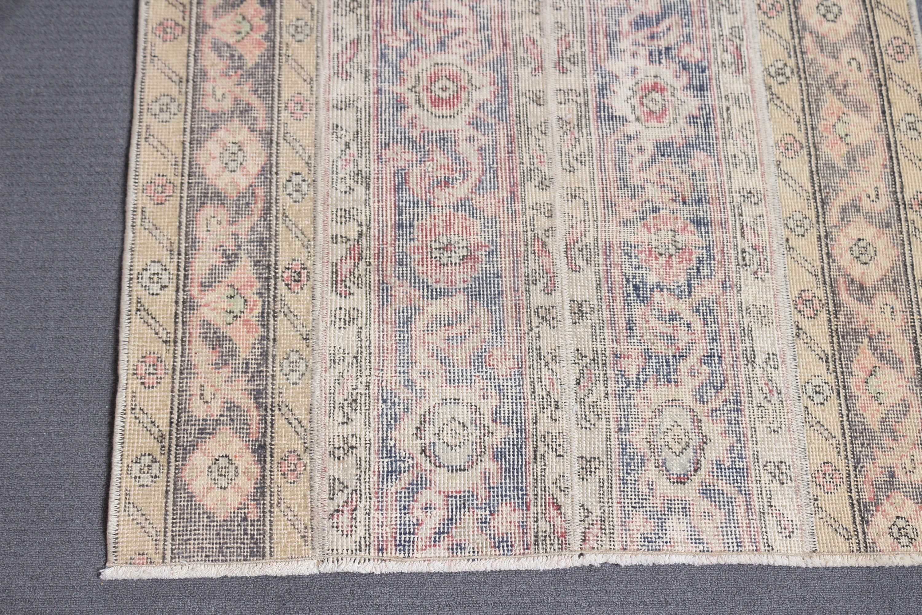 Beige Moroccan Rug, Kitchen Rug, Hallway Rug, Vintage Rugs, Home Decor Rug, 2.9x10.3 ft Runner Rug, Eclectic Rugs, Cool Rugs, Turkish Rug