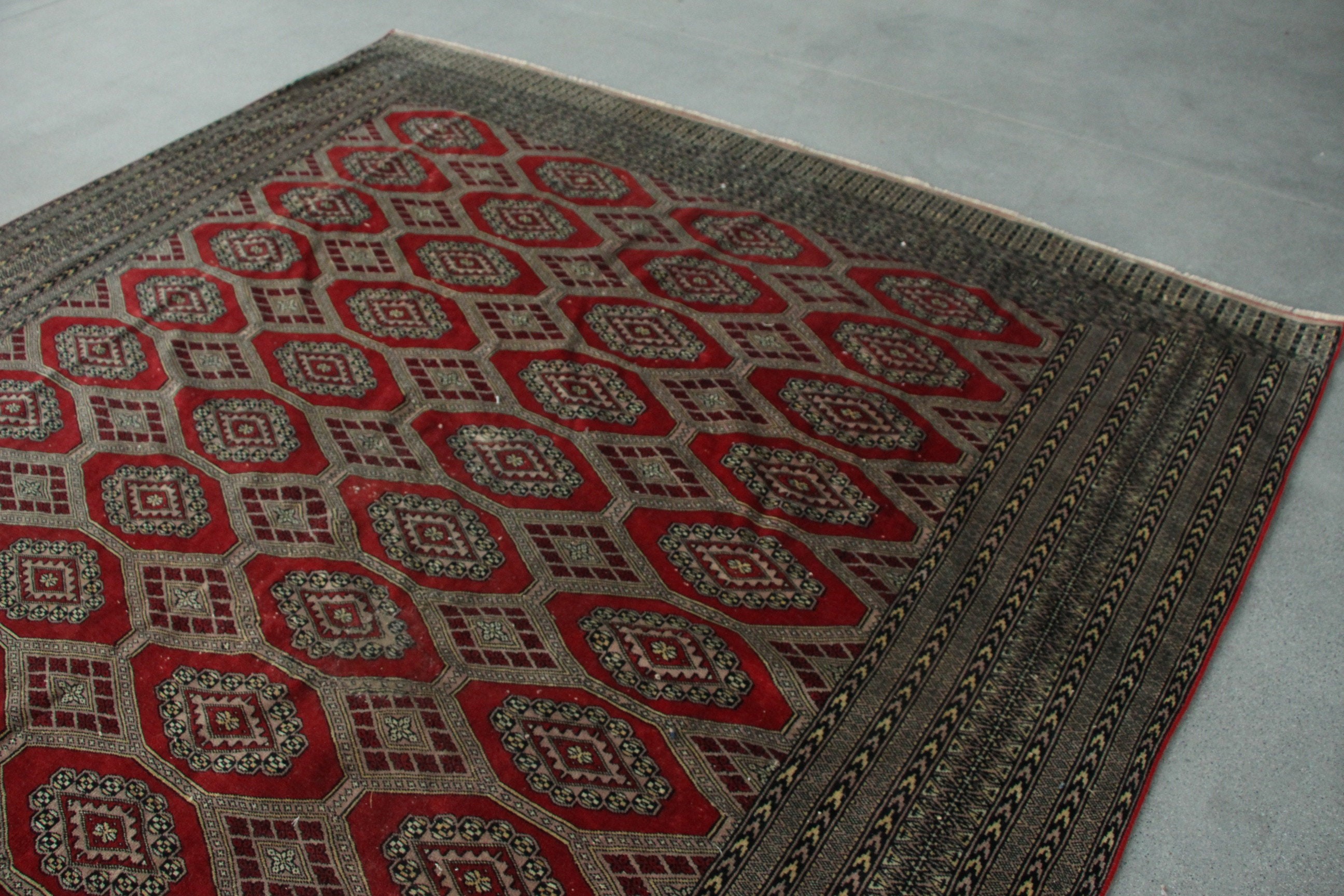 Vintage Rug, Floor Rug, Dorm Rug, Anatolian Rug, Living Room Rug, 7.9x10.6 ft Oversize Rug, Salon Rugs, Red Cool Rug, Turkish Rug, Boho Rug