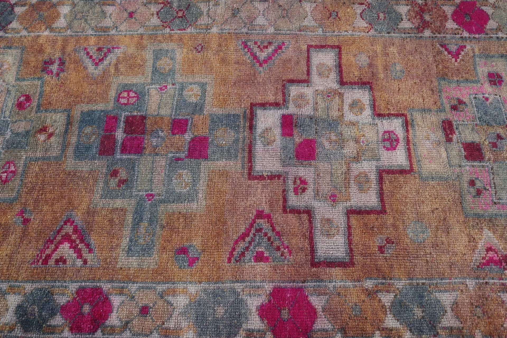 Vintage Runner Rugs, Kitchen Rugs, Turkish Rugs, Vintage Rug, Modern Rug, Oushak Rug, Brown  3.8x10.5 ft Runner Rugs