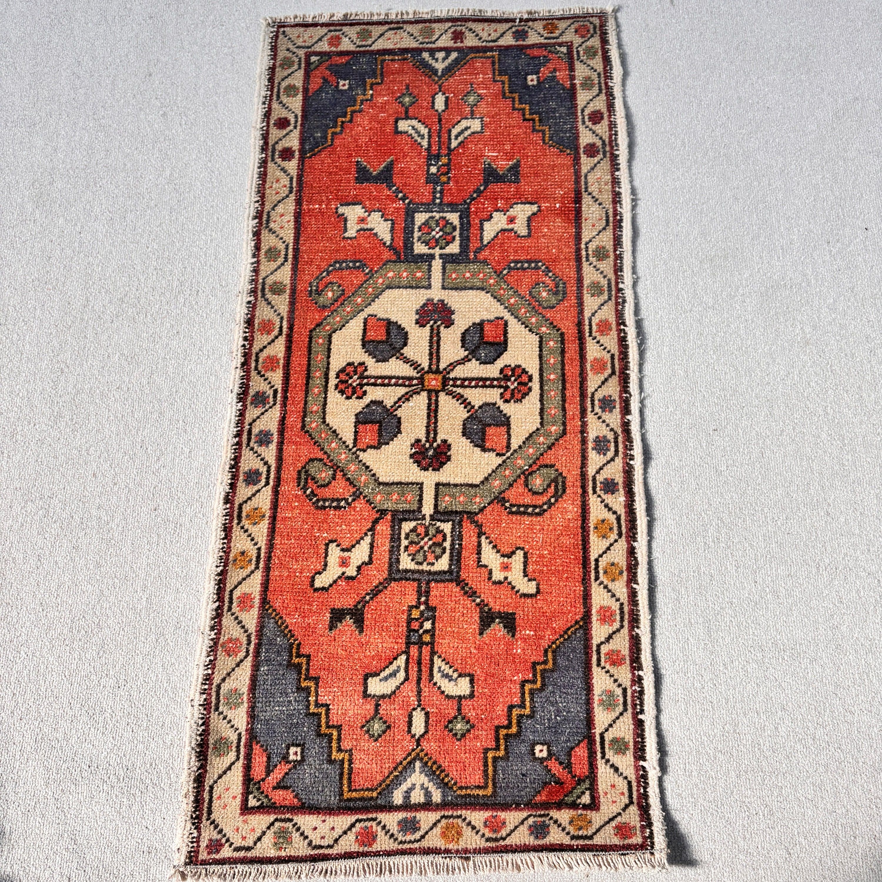 Duvara Asılı Halı, Türk Halıları, Harika Halılar, Kırmızı Boho Halı, 1,6x3,5 ft Küçük Halı, Vintage Halılar, Mutfak Halıları, Araba Paspas Halıları, Banyo Halıları