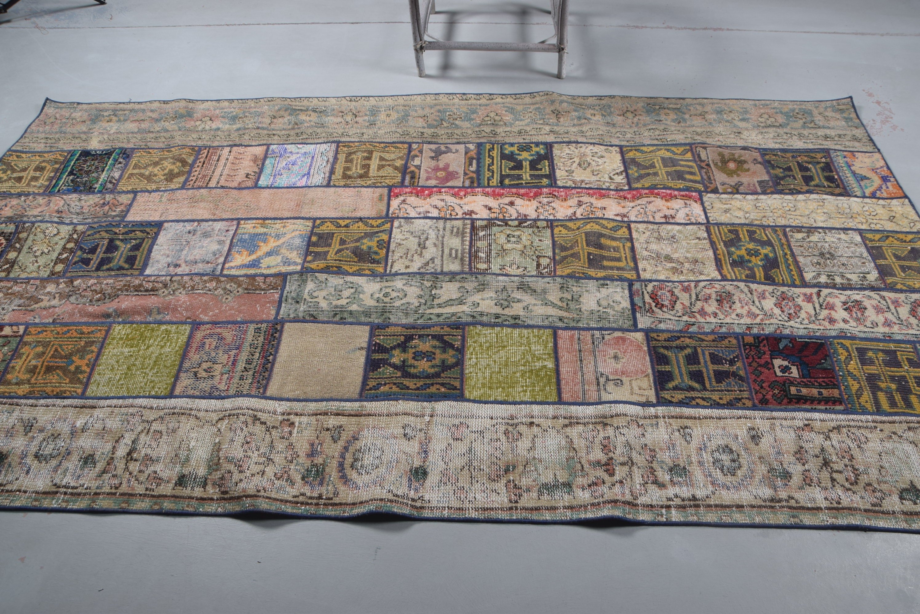 Living Room Rug, Turkish Rugs, Rainbow Bedroom Rugs, Wool Rug, 4.8x8.9 ft Large Rug, Home Decor Rugs, Rugs for Bedroom, Vintage Rug