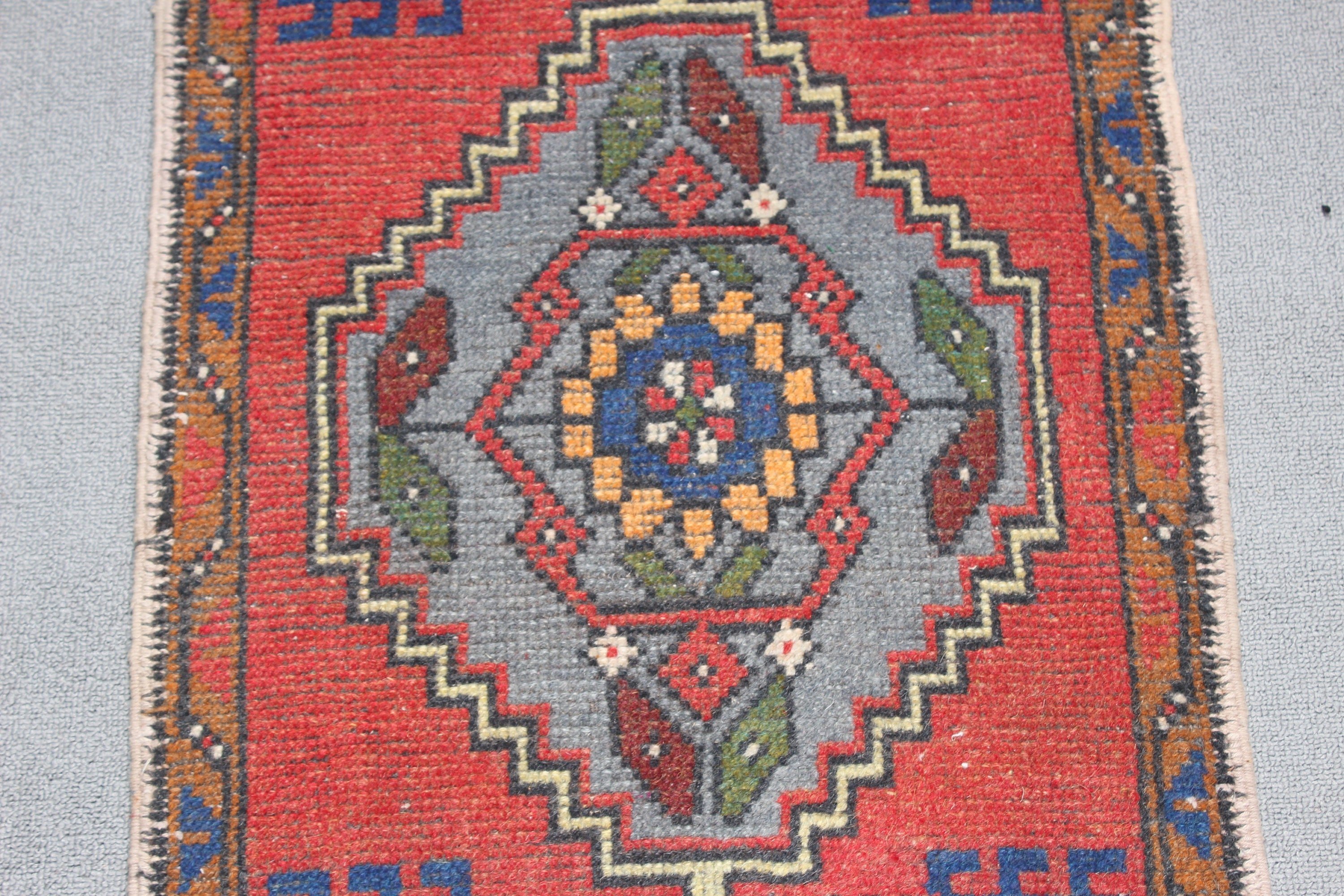 Vintage Rugs, Kitchen Rugs, Small Area Rug, Bedroom Rugs, Red Oushak Rugs, Turkish Rugs, Car Mat Rug, Artistic Rug, 1.6x3.2 ft Small Rugs