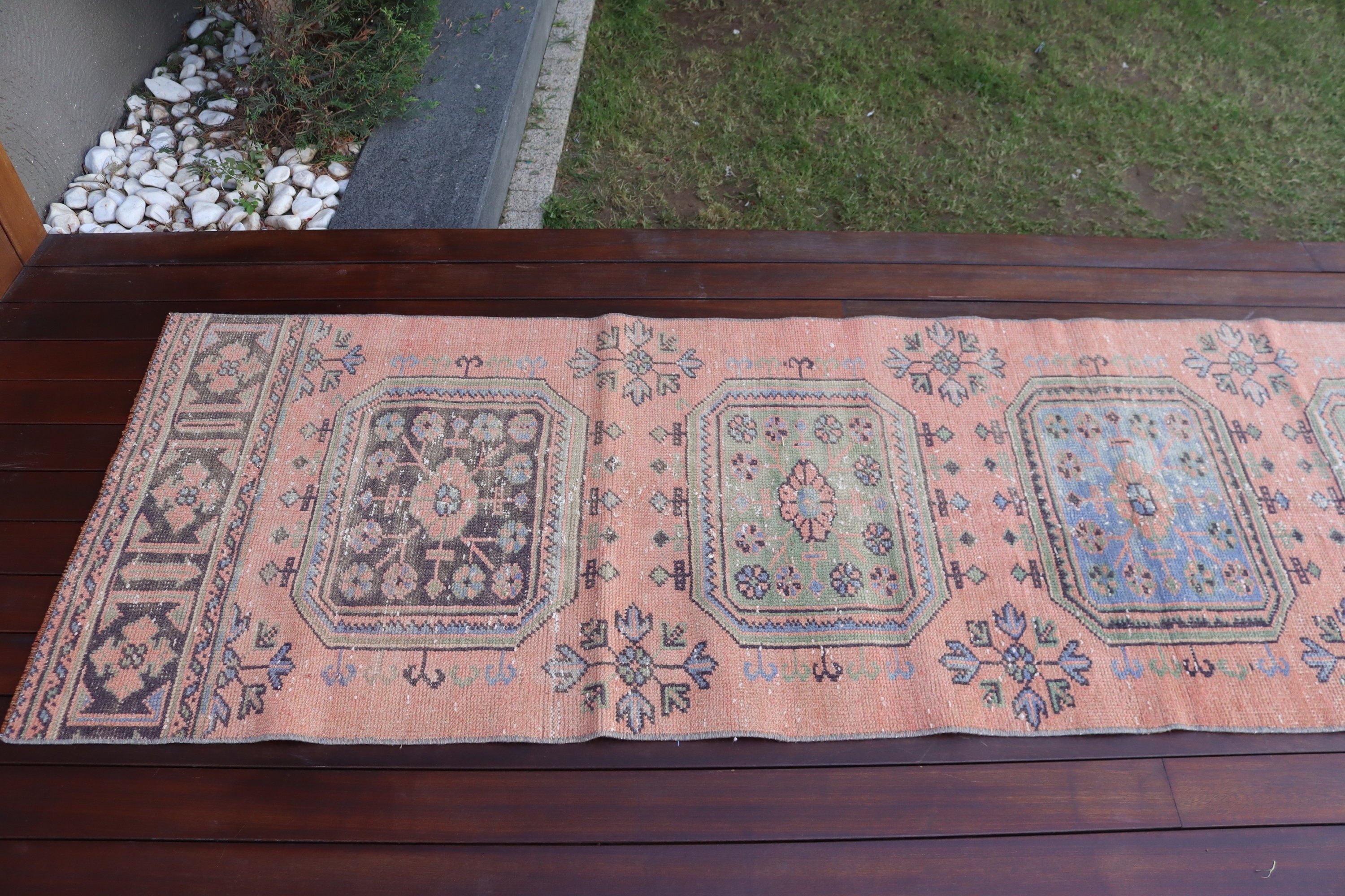 Turuncu Açıklama Halısı, Modern Halı, Mutfak Halıları, Sanatsal Halı, Merdiven Halıları, Anadolu Halısı, Türk Halısı, Vintage Halılar, 2,5x10,5 ft Yolluk Halıları