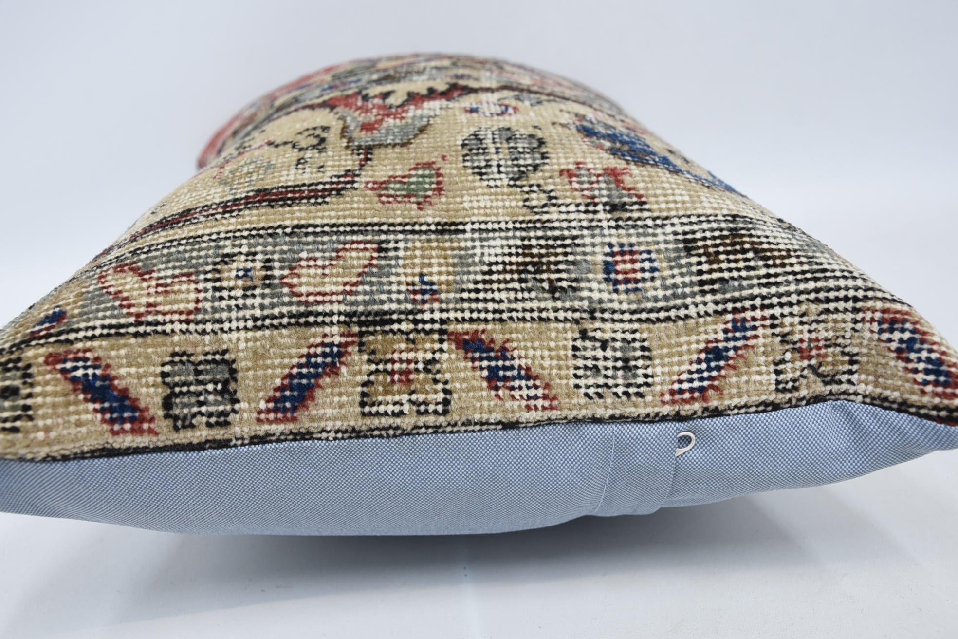 Boho Pillow Sham Cover, 16"x24" Red Cushion Case, Christmas Cushion Cover, Turkish Kilim Pillow, Vintage Kilim Throw Pillow
