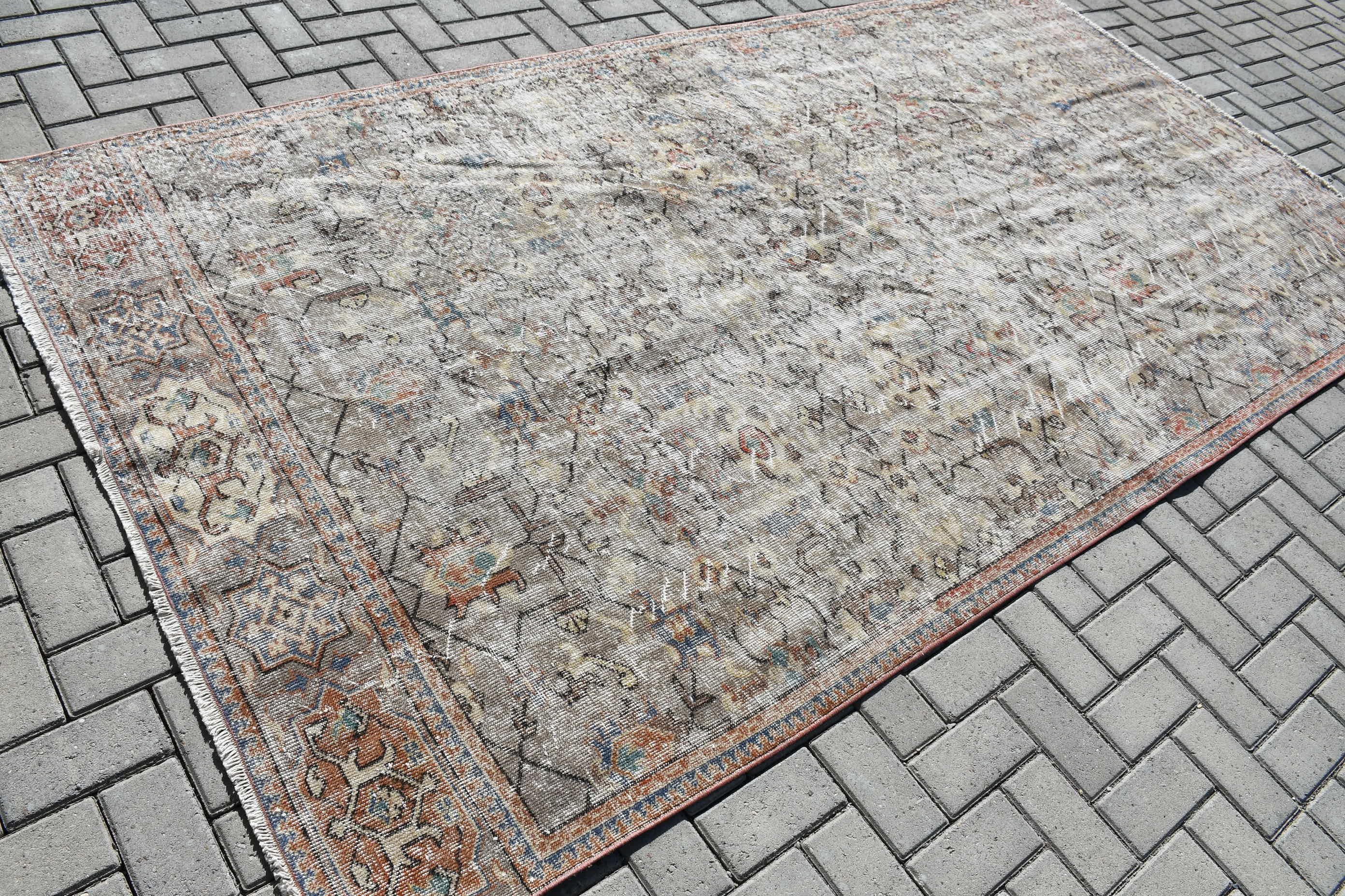 5.4x10.2 ft Large Rug, Rugs for Salon, Dining Room Rugs, Vintage Rug, Oriental Rug, Floor Rugs, Turkish Rug, Beige Cool Rugs, Salon Rugs