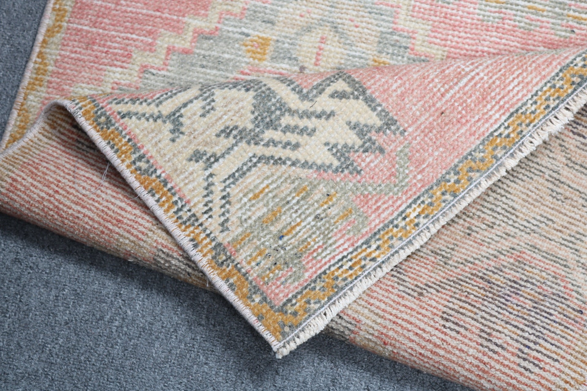 Vintage Rugs, Nursery Rug, Bedroom Rug, Handwoven Rug, Turkish Rugs, Aztec Rug, Oushak Rug, 1.5x2.9 ft Small Rugs, Red Handwoven Rug