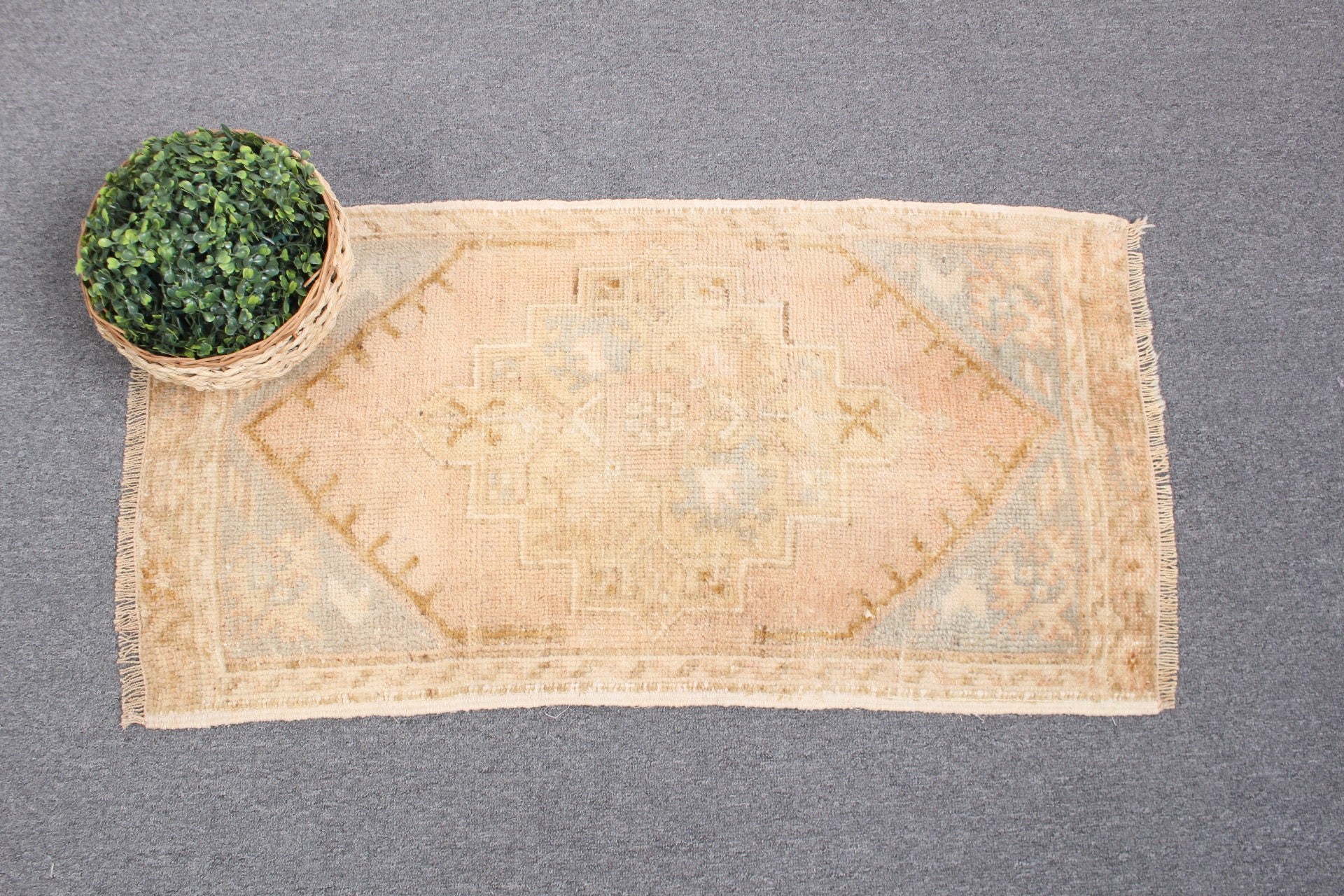 Bedroom Rug, Wool Rugs, Beige Cool Rugs, Rugs for Bathroom, 1.6x3 ft Small Rugs, Antique Rugs, Car Mat Rug, Turkish Rug, Vintage Rug