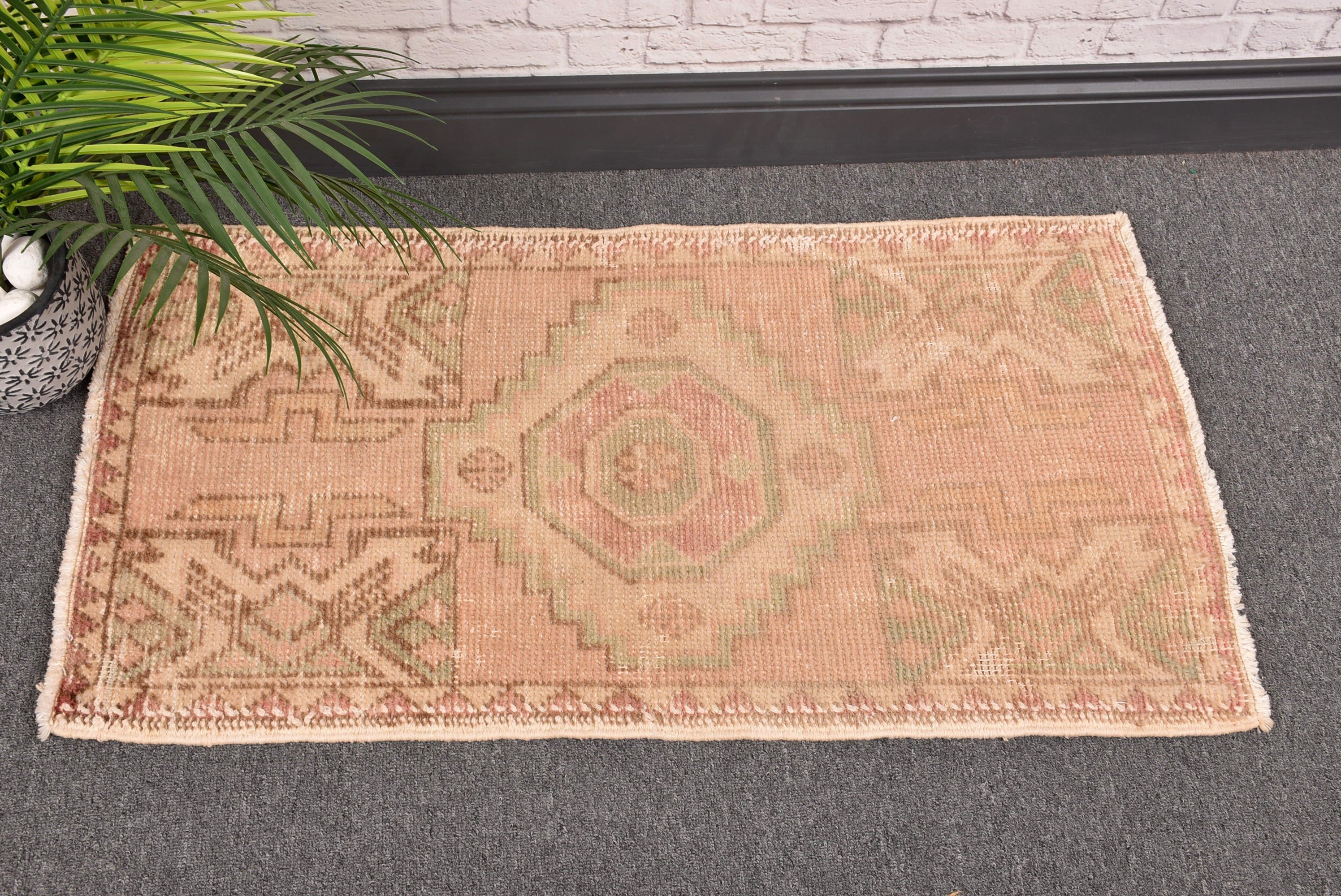 1.6x3.1 ft Small Rugs, Vintage Rug, Pink Bedroom Rugs, Turkey Rug, Handwoven Rugs, Bath Rug, Wall Hanging Rugs, Turkish Rug, Neutral Rugs