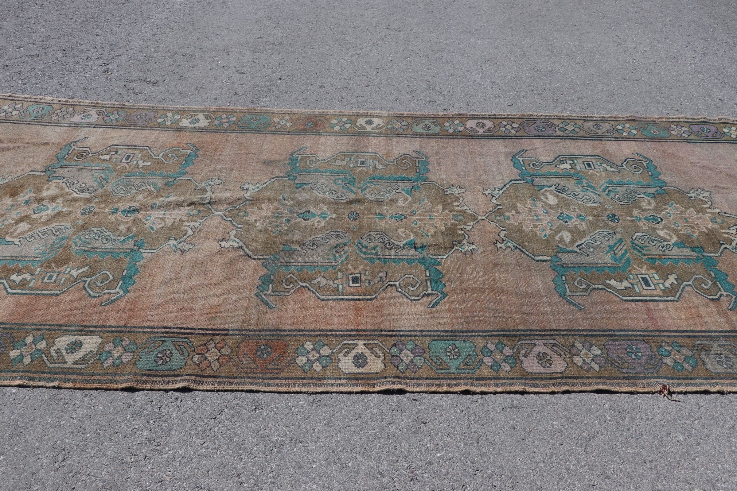 Soluk Halı, Türk Halısı, Anadolu Halıları, Harika Halılar, 4,9x12,5 ft Runner Halıları, Mutfak Halısı, Merdiven Halıları, Vintage Halılar, Yeşil Ev Dekorasyonu Halısı