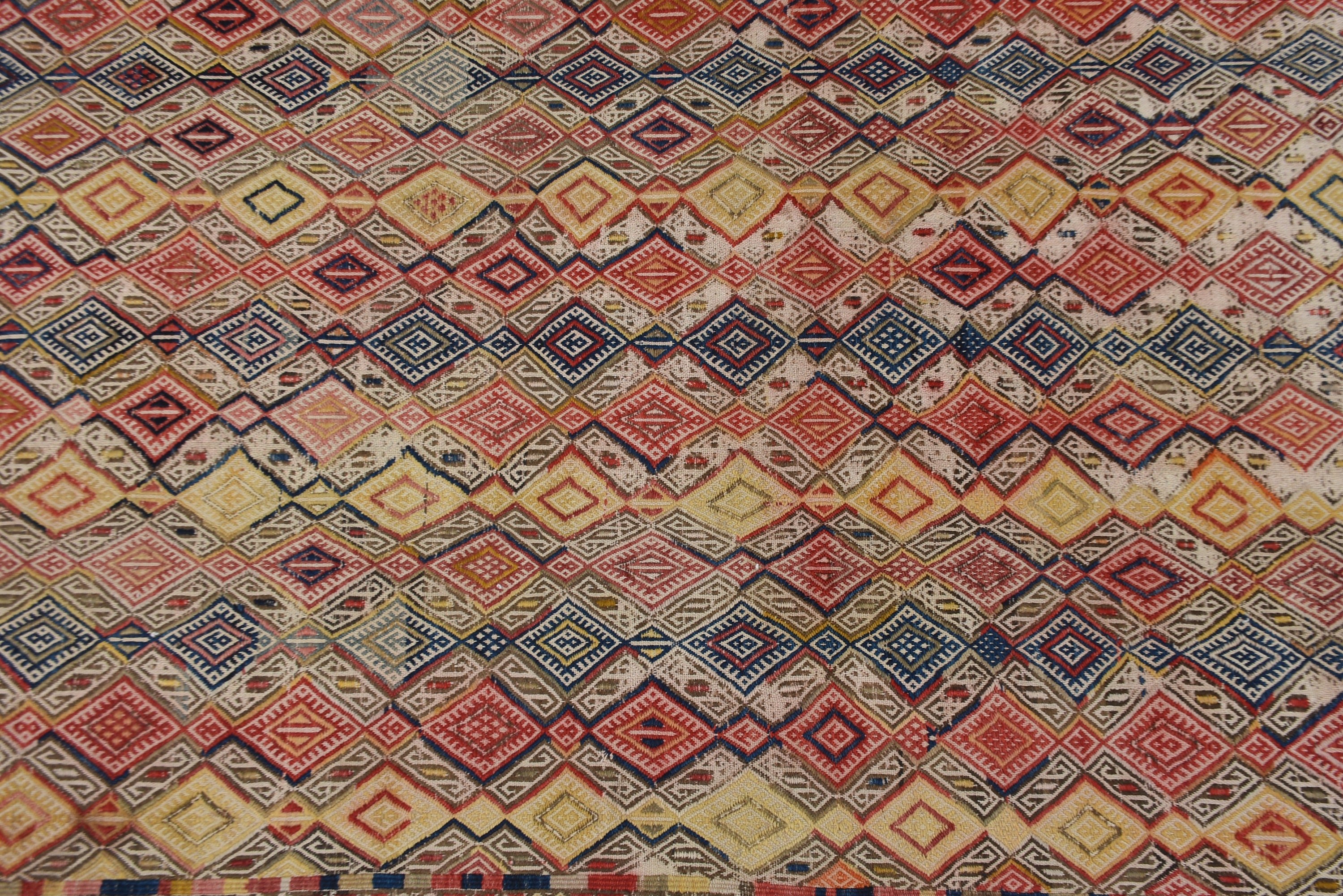 Kırmızı Antika Halılar, Büyük Oushak Halı, Vintage Halı, Lüks Halı, Türk Halıları, 4.3x10 ft Büyük Halılar, Anadolu Halıları, Salon Halısı, Oushak Halısı