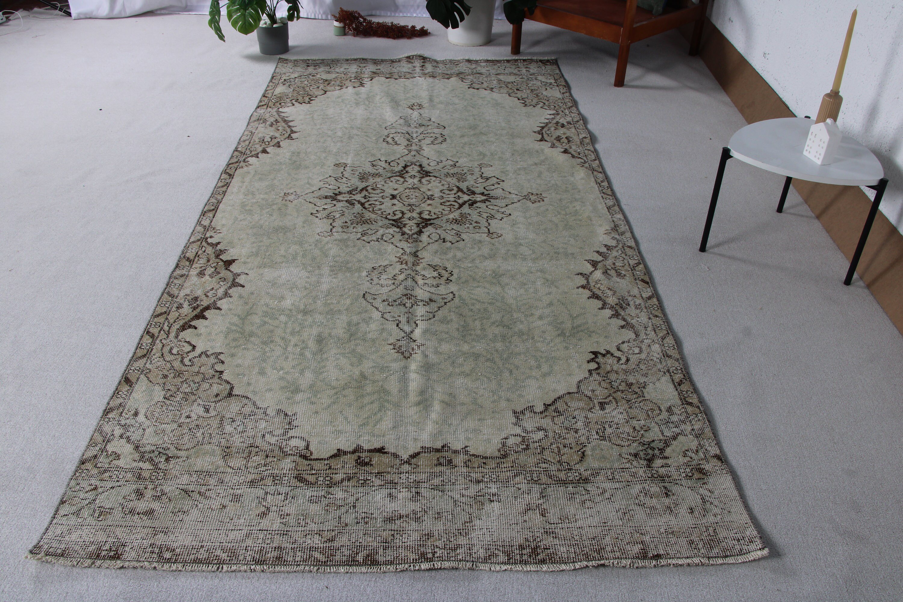 Geometrik Halı, Yatak Odası Halısı, Oturma Odası Halısı, 4.7x9.7 ft Büyük Halılar, Vintage Halılar, Aztek Halısı, Türk Halısı, Kahverengi Fas Halısı, Fas Halıları