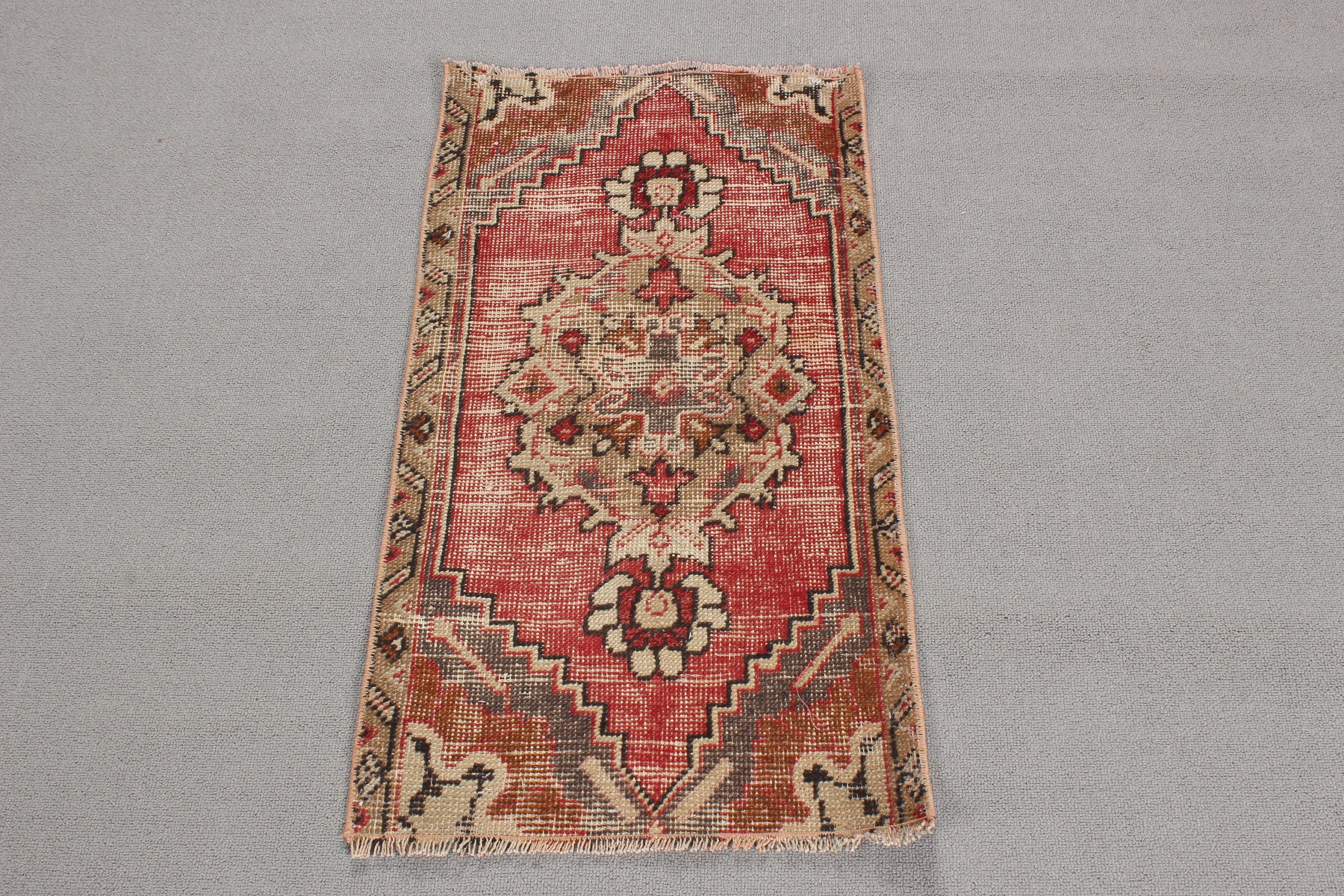 Tribal Rugs, Home Decor Rug, Nursery Rugs, Small Area Rug, Vintage Rugs, Cool Rug, 1.4x2.8 ft Small Rug, Brown Kitchen Rug, Turkish Rugs