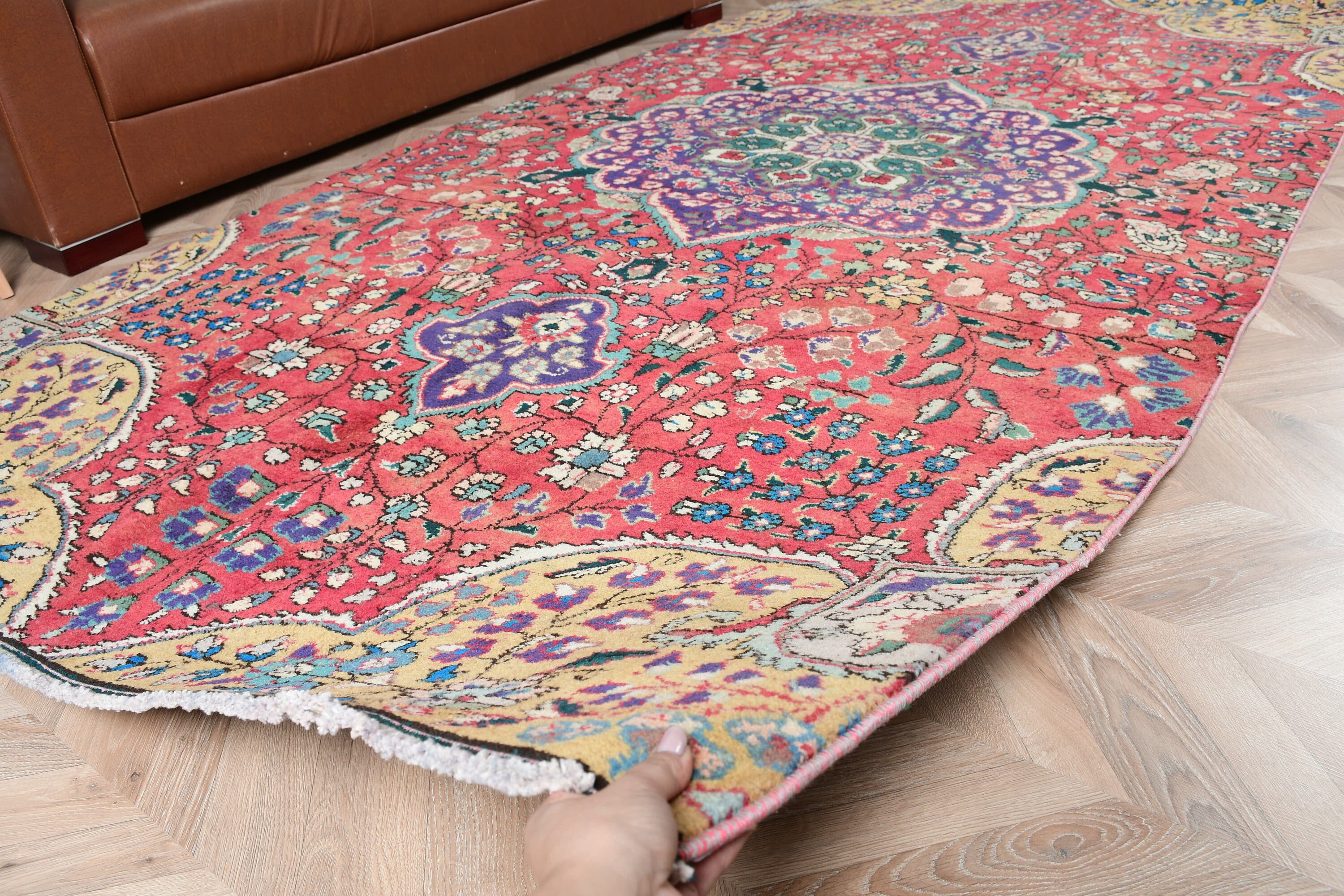 Oushak Halı, Yatak Odası Halıları, Türk Halısı, Oryantal Halı, Vintage Halı, Salon Halısı, Oturma Odası Halıları, Kırmızı Fas Halısı, 5.1x10.2 ft Büyük Halı