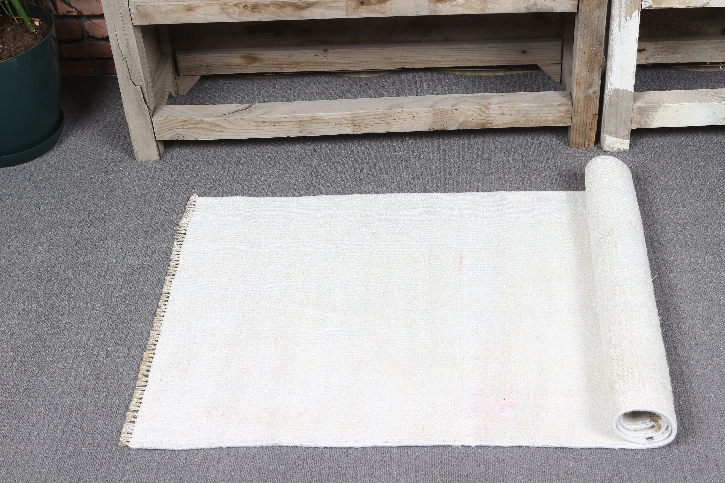 White Moroccan Rug, Vintage Rug, Cool Rugs, Wool Rug, Cute Rug, Bath Rug, Rugs for Door Mat, Turkish Rugs, 1.8x4 ft Small Rugs, Nursery Rug