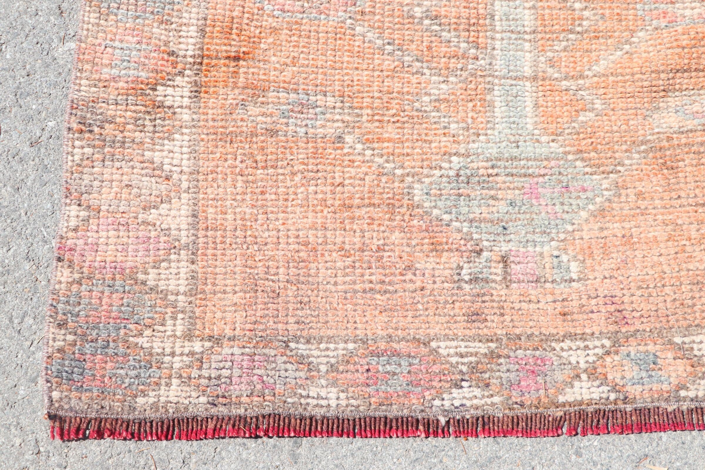 Turkish Rugs, 3.1x11.3 ft Runner Rugs, Cool Rug, Kitchen Rug, Rugs for Runner, Vintage Rugs, Stair Rugs, Office Rugs, Orange Moroccan Rug