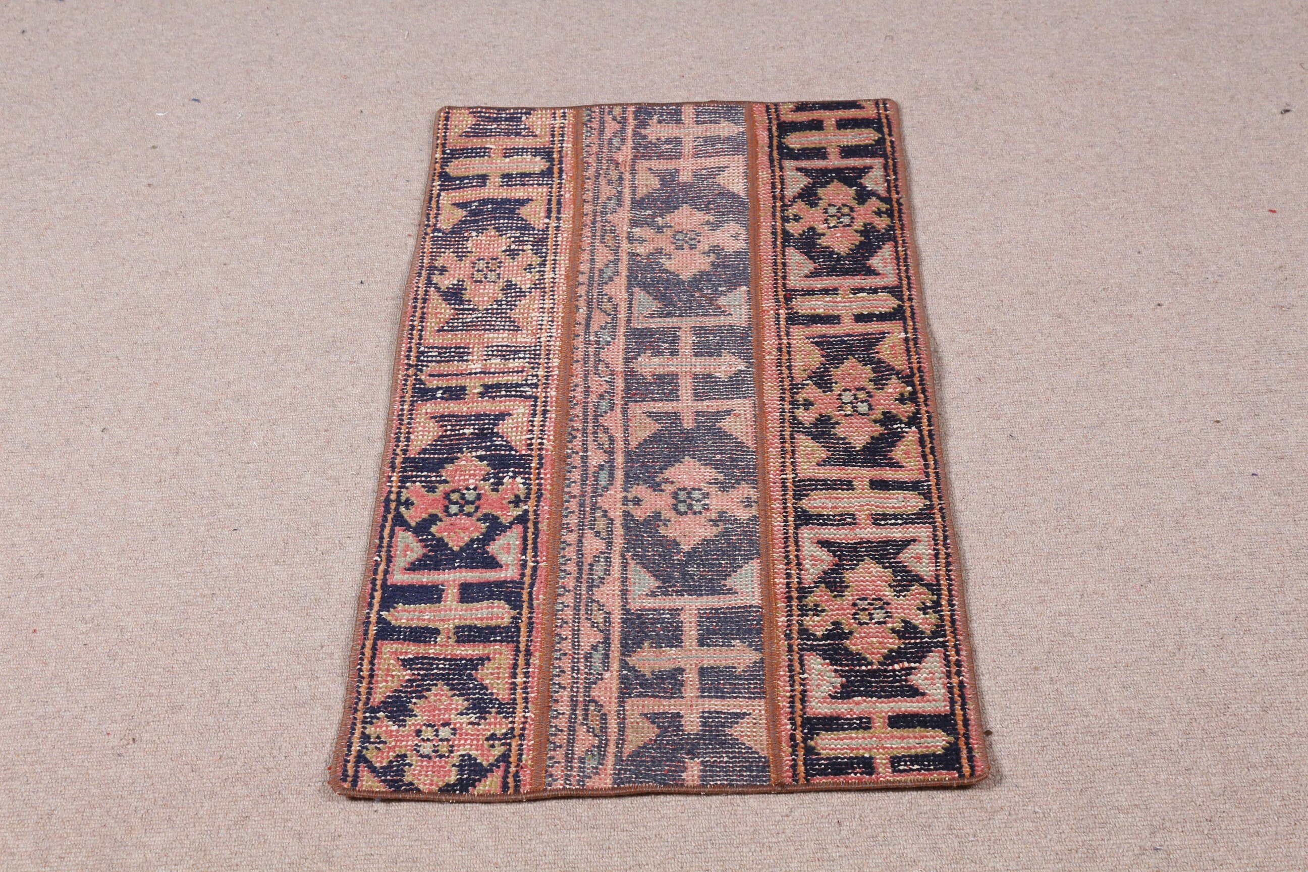 Rugs for Door Mat, Vintage Rugs, Blue Floor Rugs, Entry Rug, Turkish Rug, Car Mat Rug, Oriental Rug, 1.7x3.2 ft Small Rug, Cool Rugs