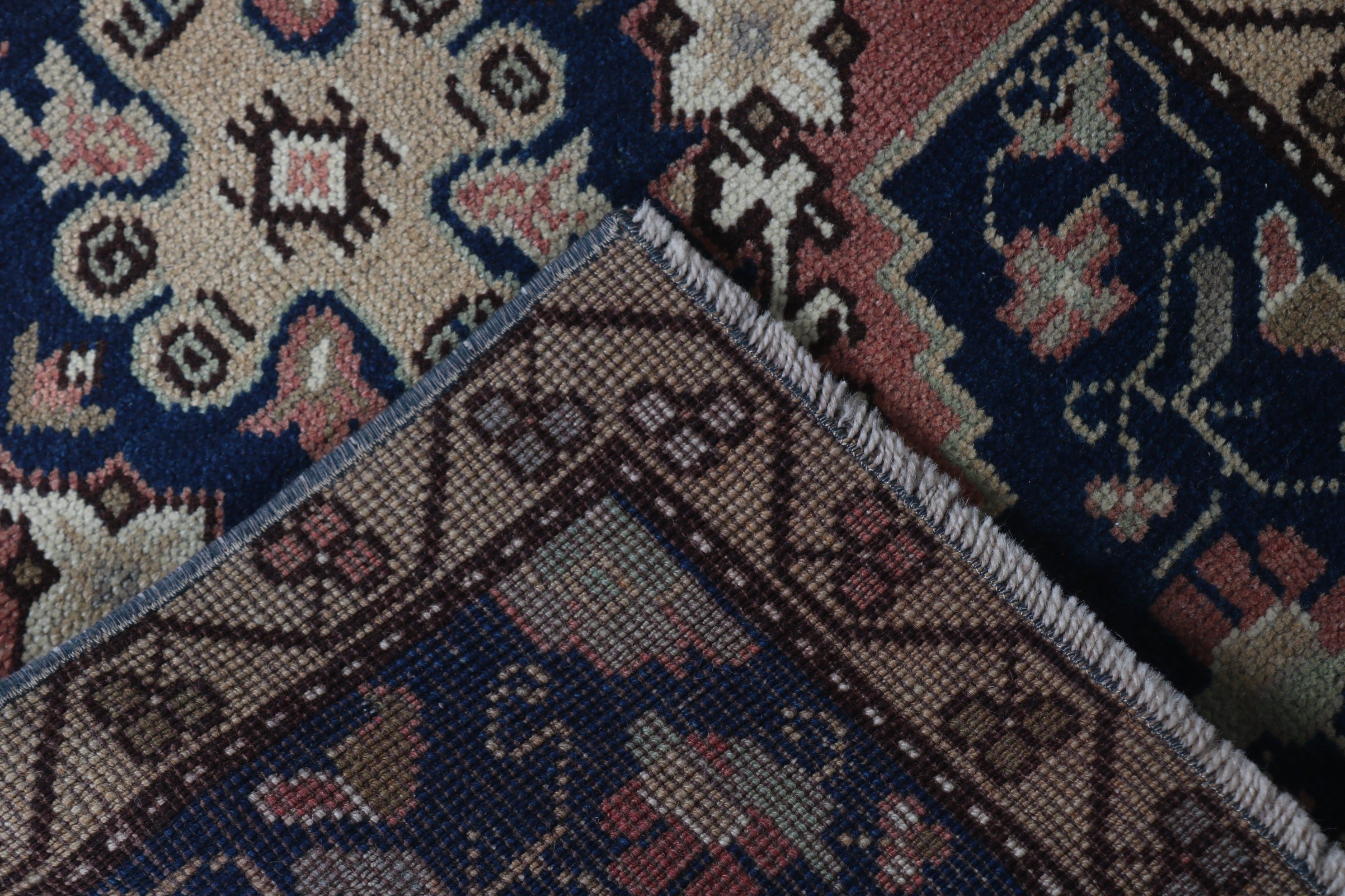 Bedroom Rug, Moroccan Rug, Brown Floor Rug, Art Rug, Turkish Rug, Bathroom Rug, Home Decor Rug, Vintage Rugs, 1.7x3.9 ft Small Rug