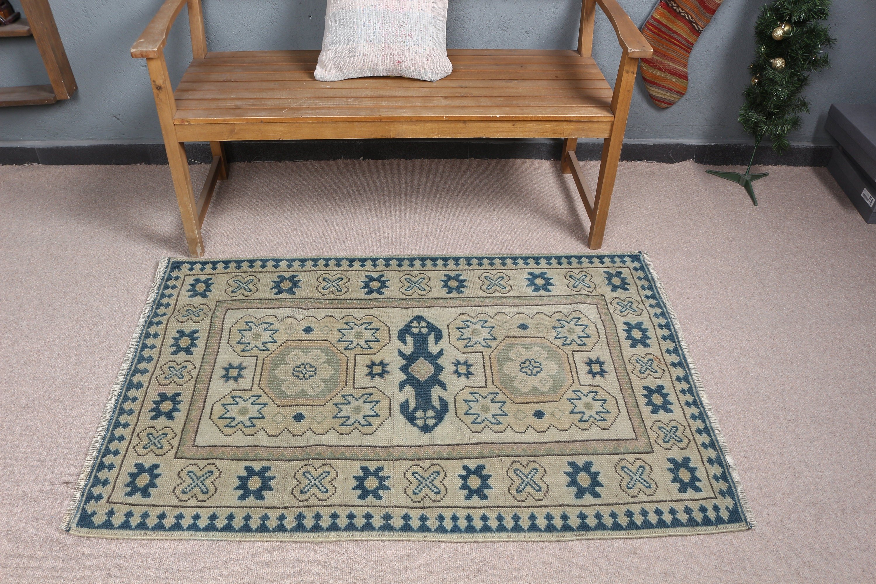 Green Antique Rug, Anatolian Rug, Rugs for Car Mat, Turkish Rug, Vintage Rug, Bedroom Rug, Cute Rug, Door Mat Rug, 3.1x4.7 ft Small Rug