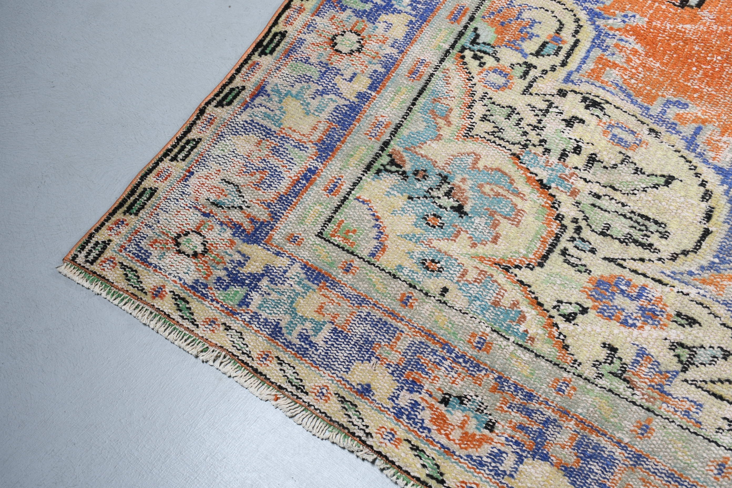 Turkish Rugs, Orange Oushak Rugs, Art Rug, Moroccan Rugs, Antique Rugs, 6.3x10.1 ft Large Rug, Dining Room Rug, Bedroom Rugs, Vintage Rug