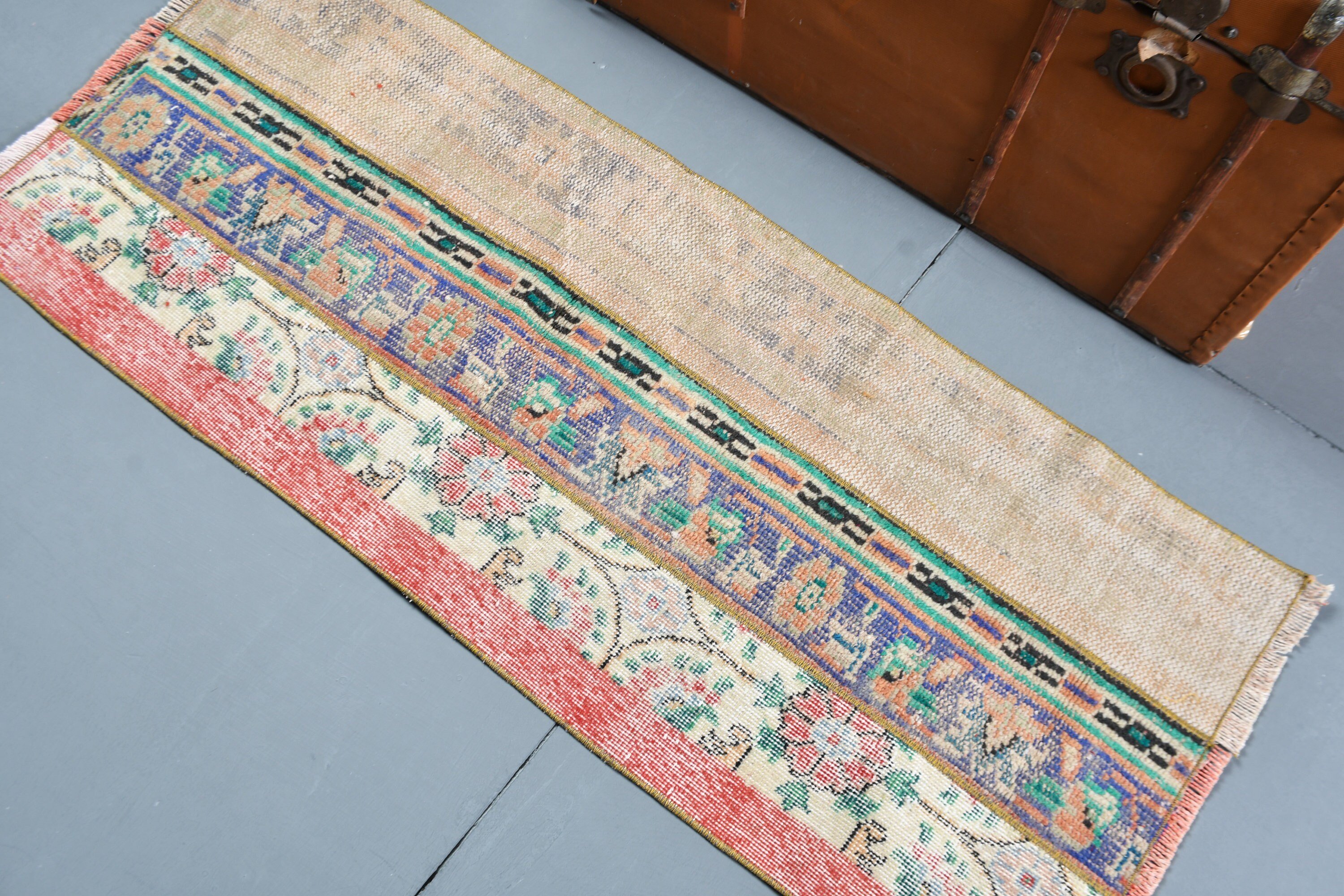 Kitchen Rug, 1.9x4.8 ft Small Rug, Rugs for Entry, Floor Rug, Wool Bath Mat Rugs, Bath Rug, Cool Rugs, Turkish Rug, Art Rug, Vintage Rugs