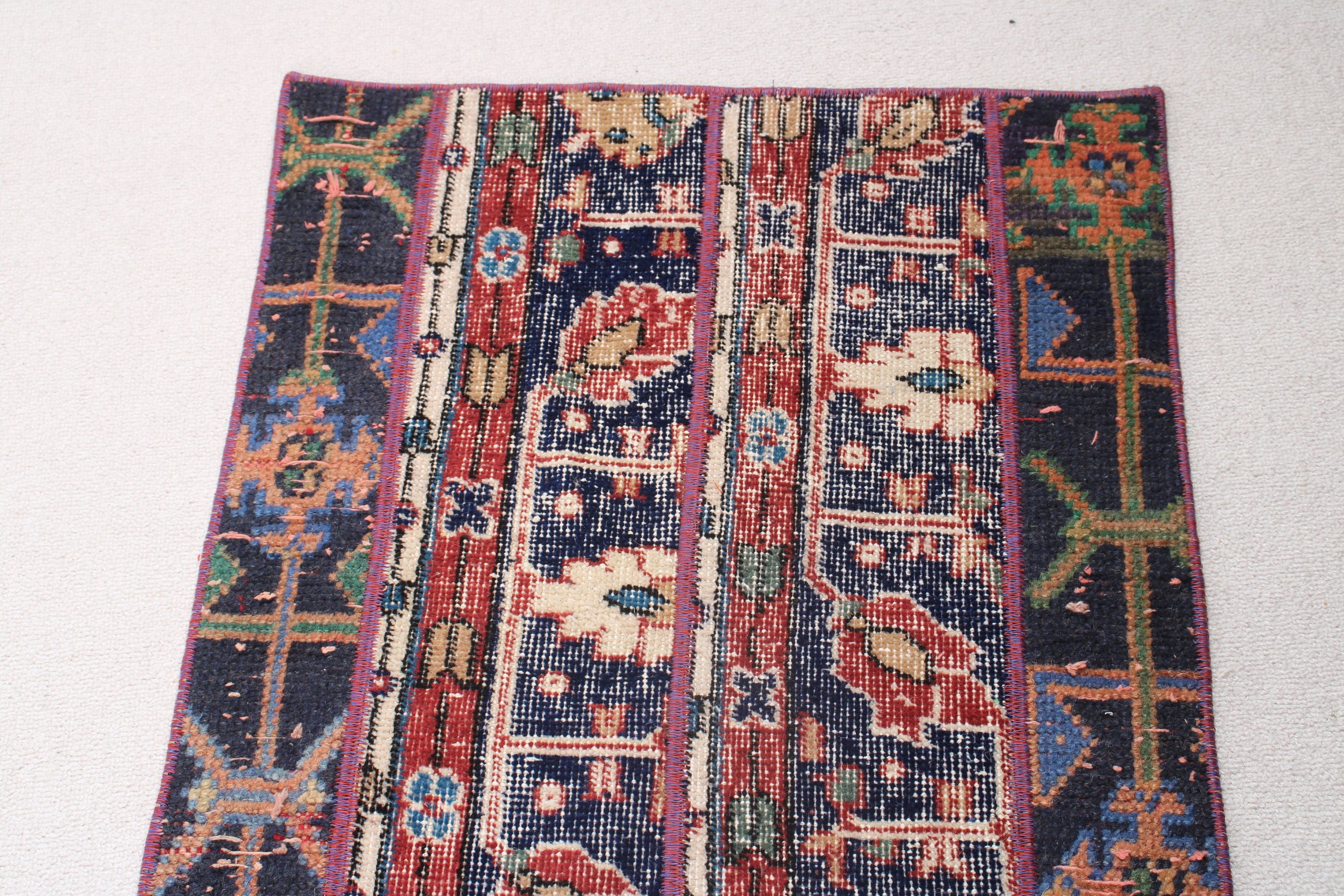 Kitchen Rug, Wall Hanging Rugs, Turkish Rug, Vintage Rug, Blue Moroccan Rug, Muted Rug, Moroccan Rug, 1.9x2.9 ft Small Rug, Antique Rug