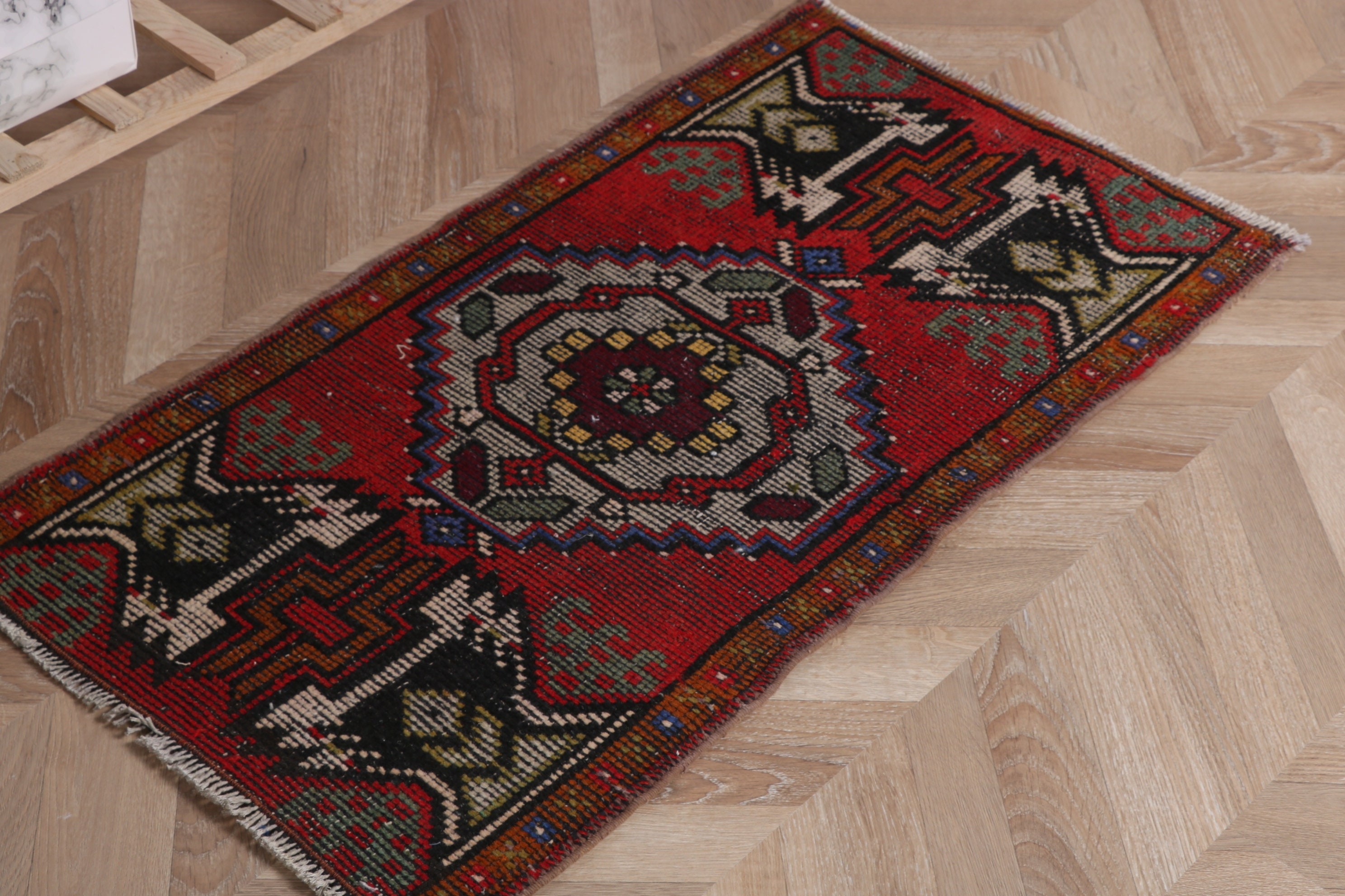 1.6x3 ft Küçük Halılar, Ev Dekorasyonu Halısı, Modern Halı, Lüks Halı, Türk Halıları, Küçük Vintage Halı, Vintage Halı, Giriş Halısı, Kırmızı Yatak Odası Halıları