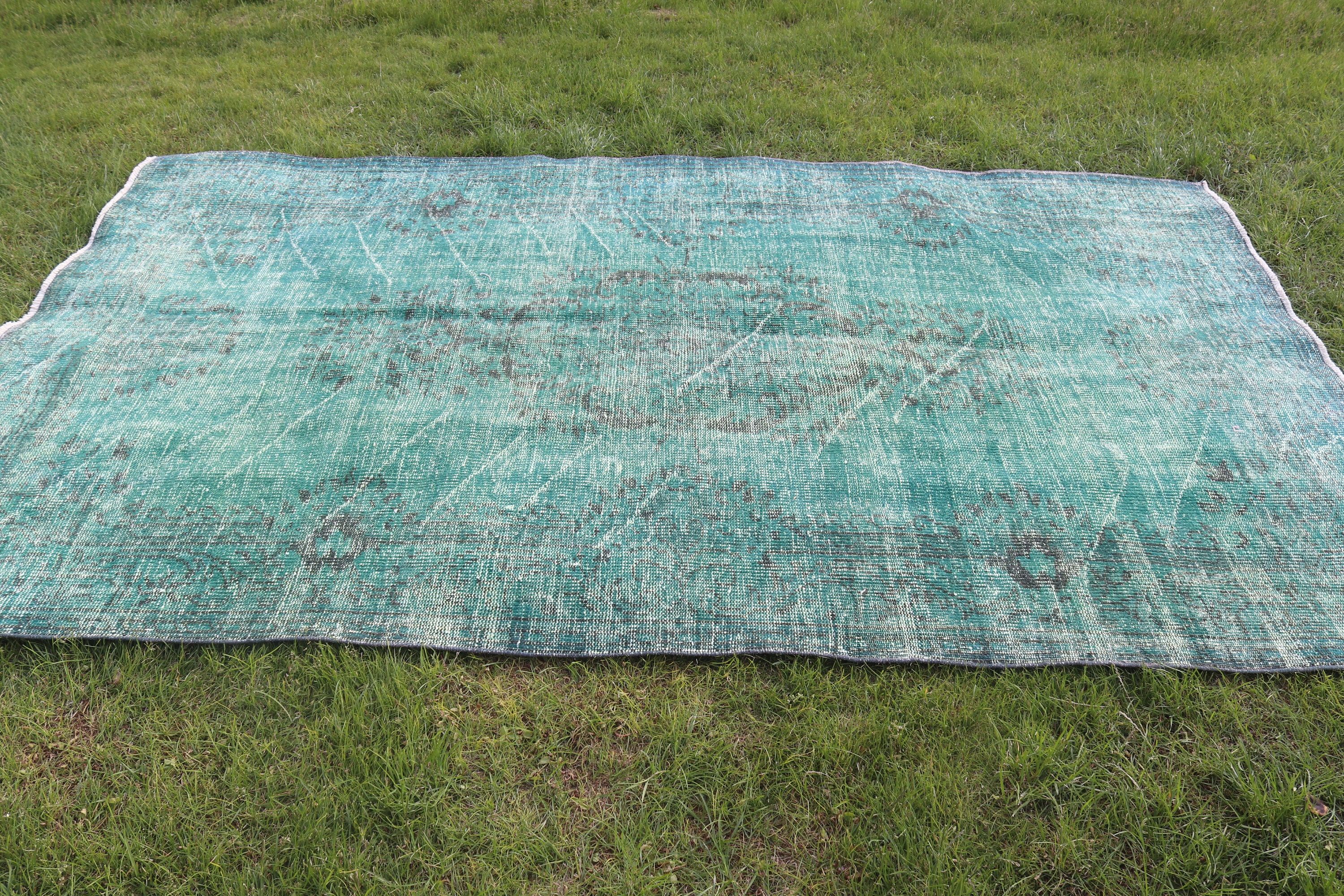 Boho Rug, Large Vintage Rugs, Moroccan Rug, 5.4x9.1 ft Large Rug, Green Oushak Rug, Anatolian Rugs, Bedroom Rug, Vintage Rugs, Turkish Rugs