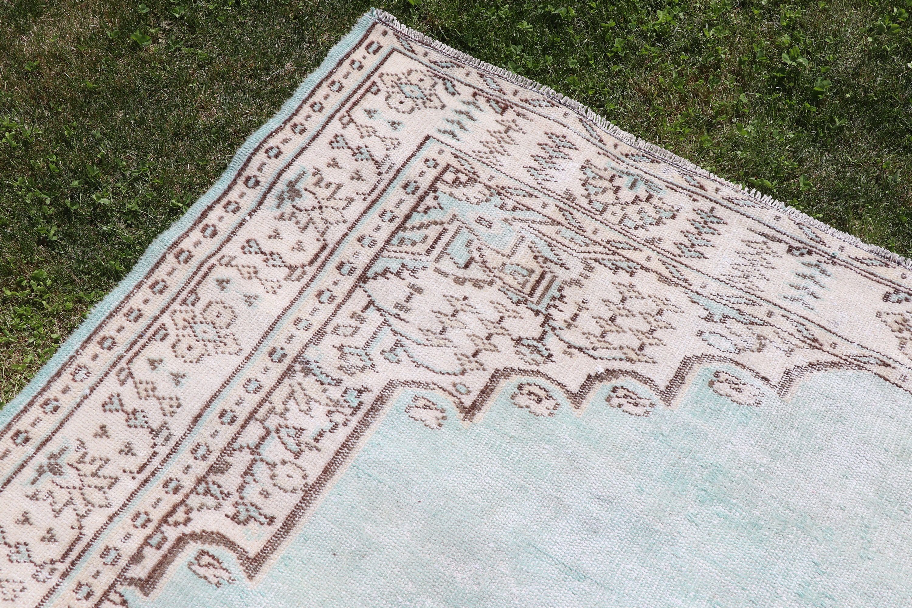 Oryantal Halı, Geometrik Halılar, Türk Halısı, Büyük Vintage Halı, Büyük Boho Halıları, Vintage Halı, Bej 6x10 ft Büyük Halı