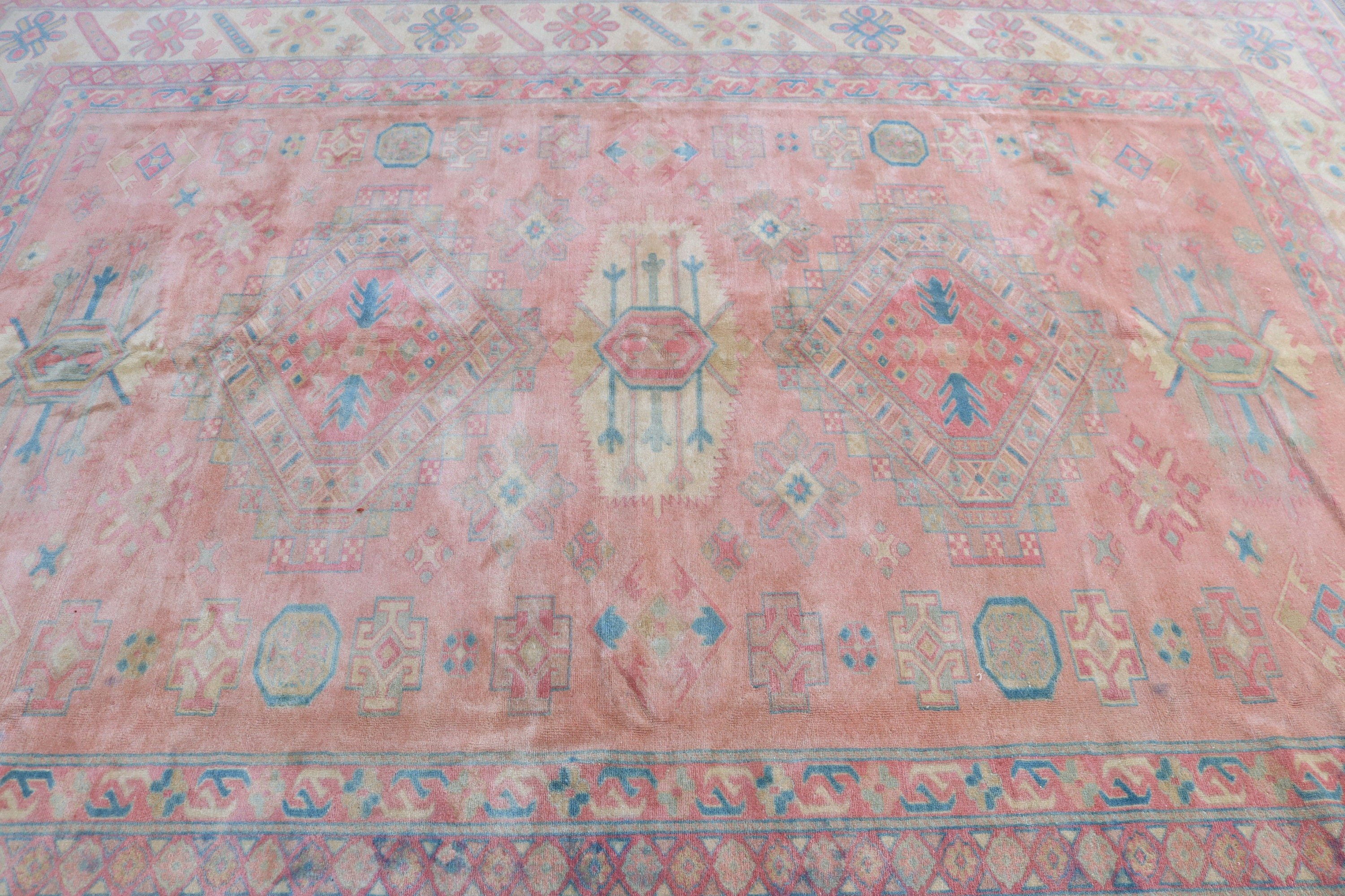 Türk Halısı, Büyük Boy Vintage Halı, Yemek Odası Halısı, Pembe Ev Dekor Halıları, 8.4x10.6 ft Büyük Boy Halılar, Vintage Halı, Boho Halısı, Mutfak Halıları