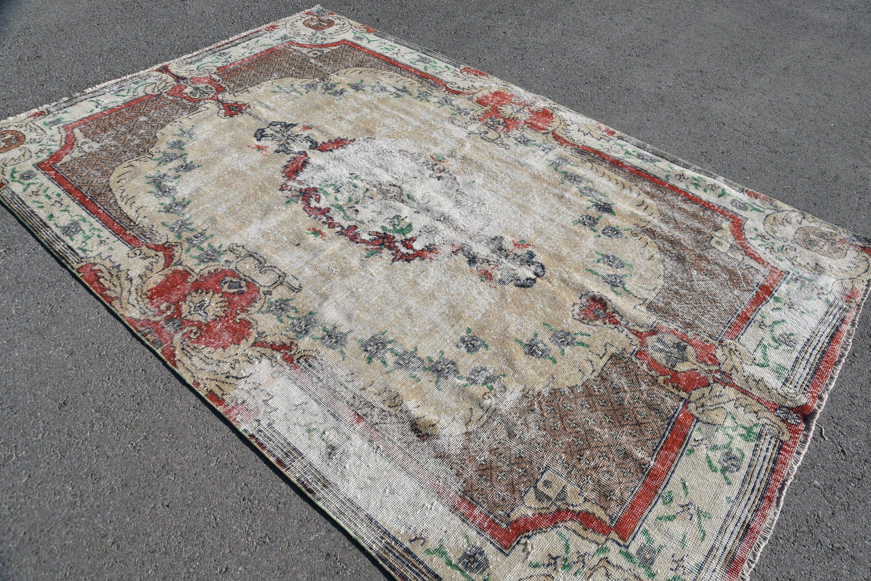 Living Room Rug, Pale Rugs, Turkish Rug, Cool Rug, Bedroom Rug, 6.1x9.2 ft Large Rugs, Kitchen Rug, Vintage Rugs, Rugs for Dining Room