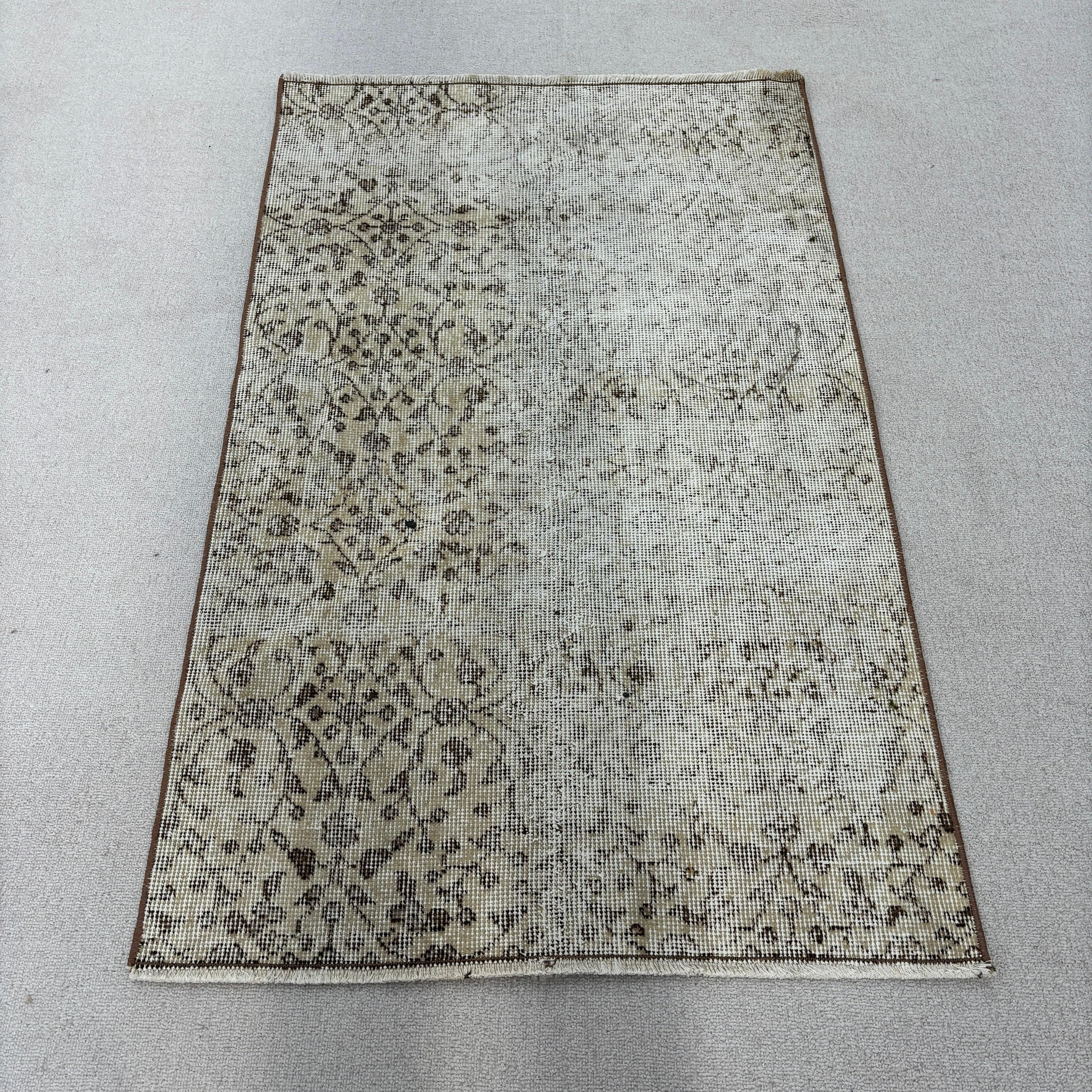 Oushak Halıları, Bej Yün Halıları, Kapı Paspası Halıları, Giriş Halısı, 2,6x4,2 ft Küçük Halılar, Araba Paspas Halıları, Boho Halısı, Vintage Halı, Türk Halısı