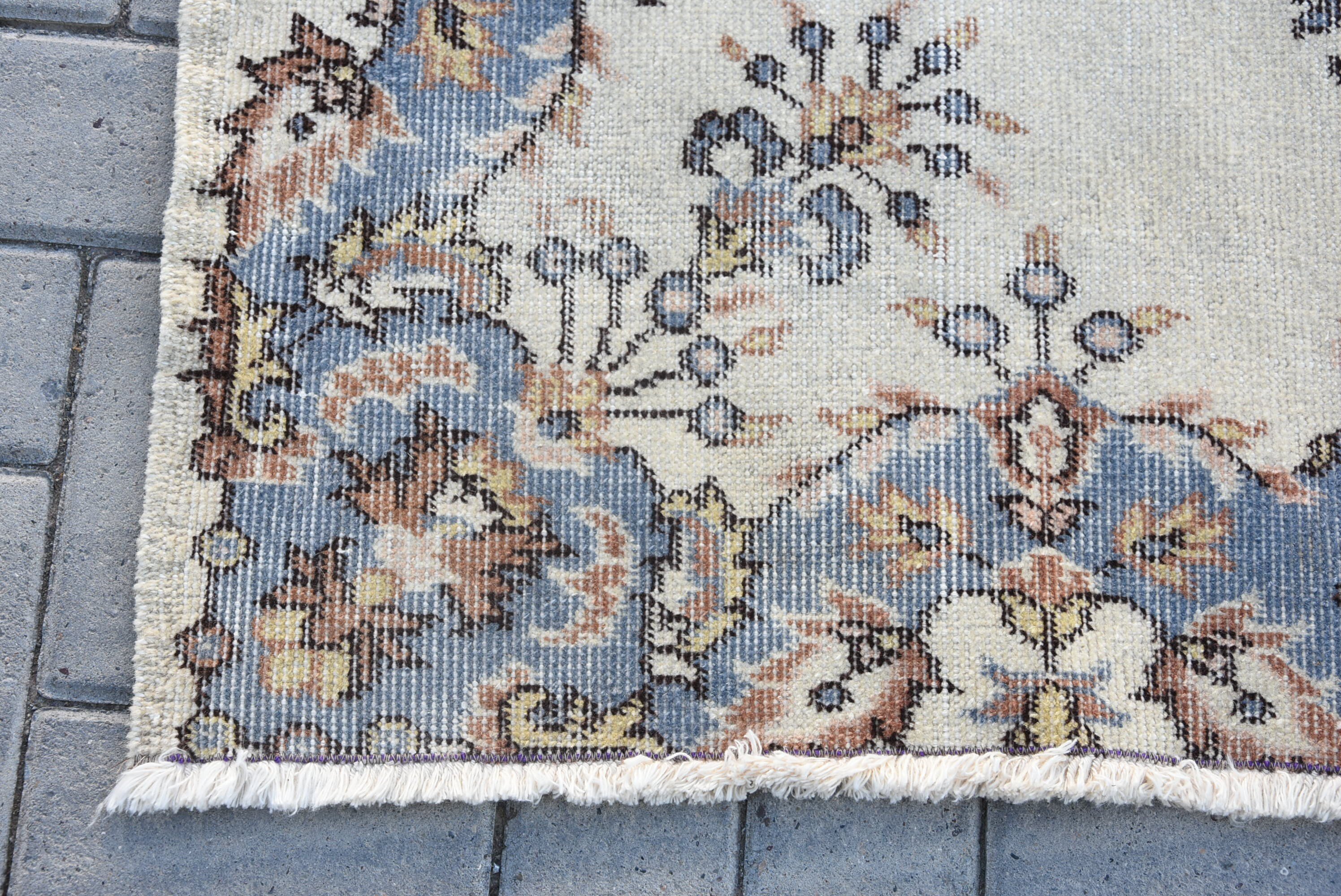Pale Rug, Oushak Rug, Beige Antique Rug, Home Decor Rug, Kitchen Rug, Turkish Rug, Vintage Rug, Rugs for Dining Room, 3.9x6.6 ft Area Rugs