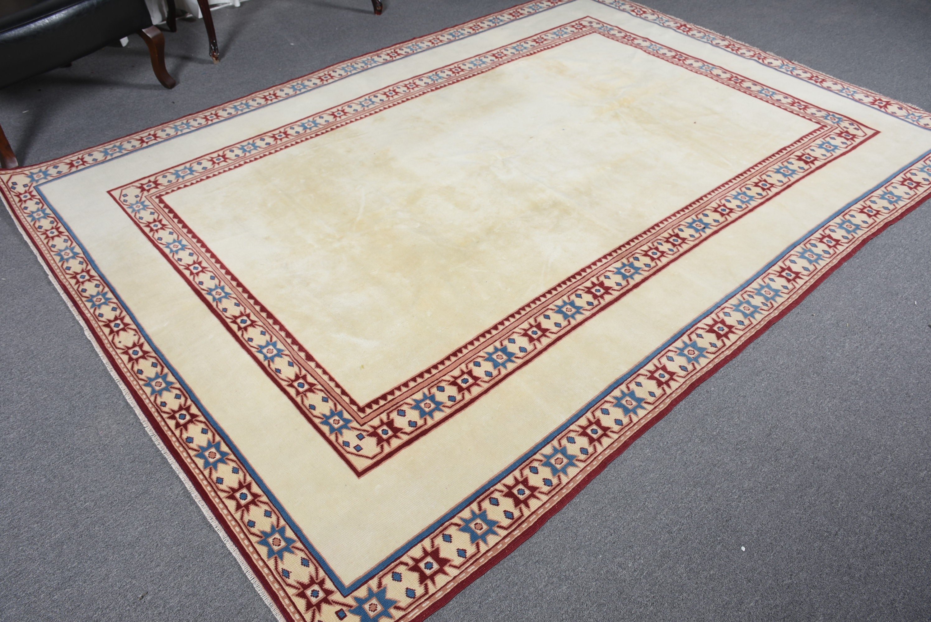 Dining Room Rug, Turkish Rugs, 6.7x9 ft Large Rug, Vintage Rugs, Kitchen Rug, Bedroom Rugs, Wool Rug, Handmade Rug, Beige Wool Rugs