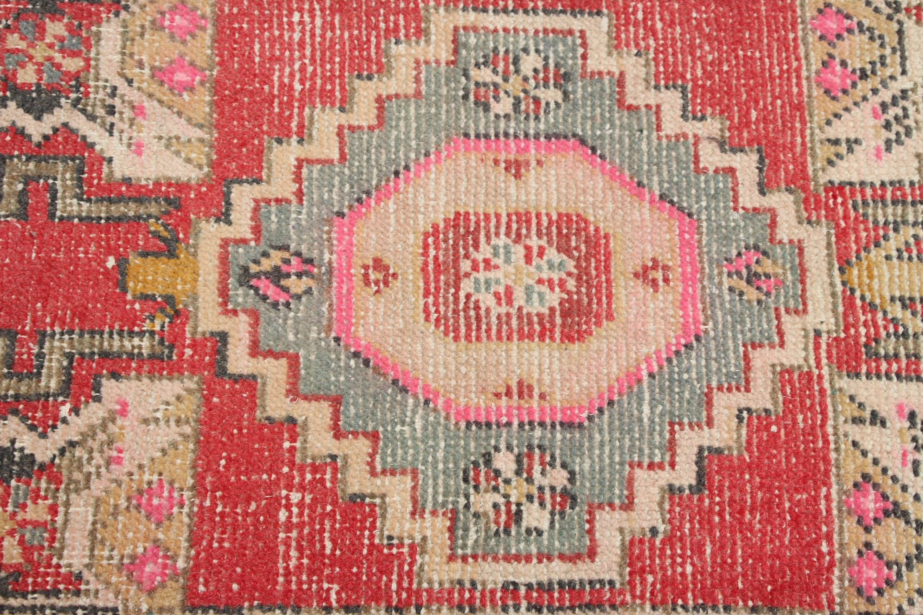 Vintage Halılar, 1.5x2.9 ft Küçük Halı, Antika Halı, Paspas Halıları, Yatak Odası Halıları, Kırmızı Mutfak Halıları, Banyo Halısı, Türk Halısı, Yün Halı