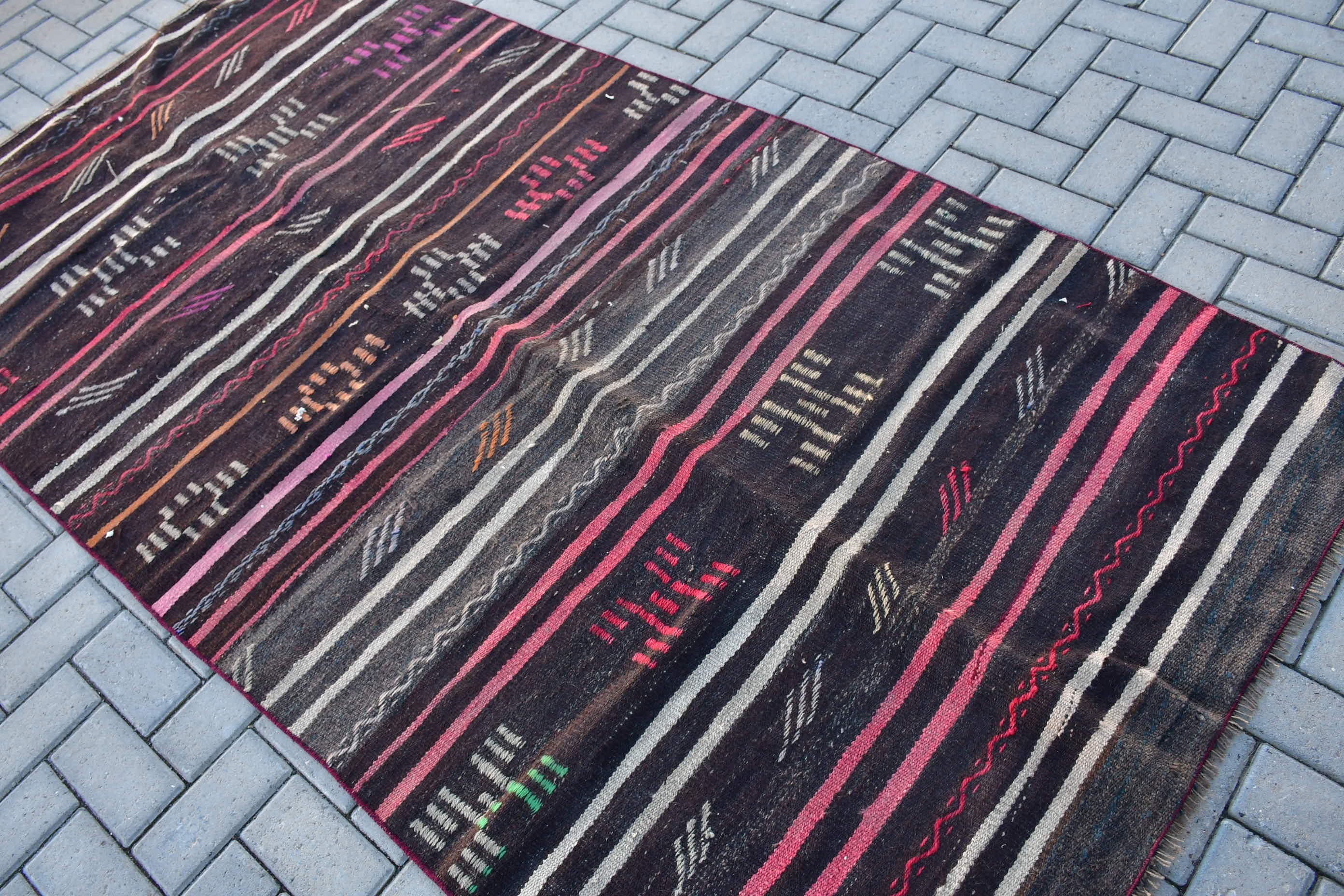 Yün Halılar, Türk Halısı, Vintage Halı, Kilim, Yatak Odası Halısı, Oturma Odası Halısı, Kahverengi Yatak Odası Halısı, 4.3x8.2 ft Alan Halısı, Yatak Odası Halıları