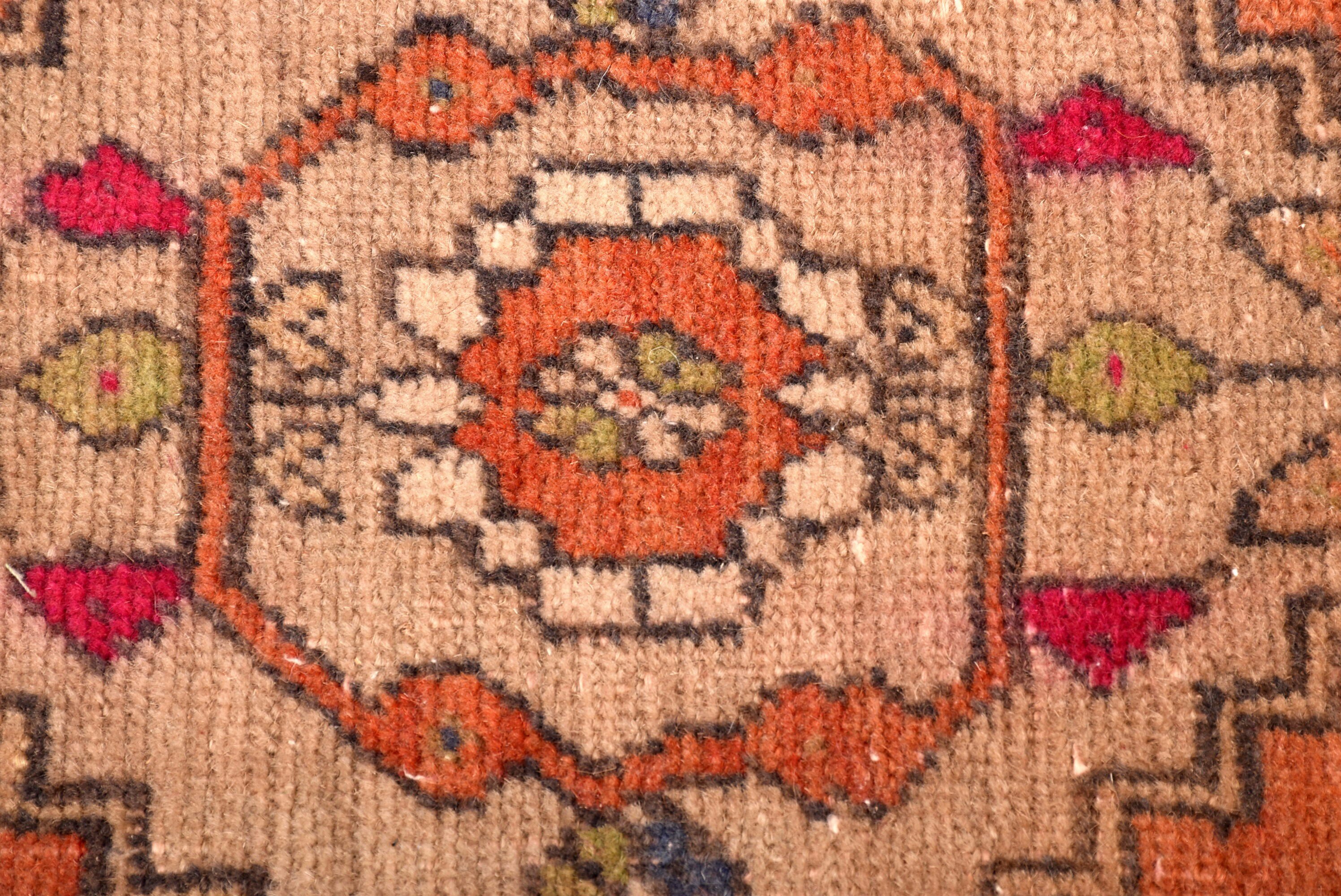 Turkish Rug, Bath Rugs, 1.8x3.4 ft Small Rug, Entry Rug, Rugs for Bathroom, Vintage Rug, Orange Boho Rugs, Floor Rug, Bedroom Rugs