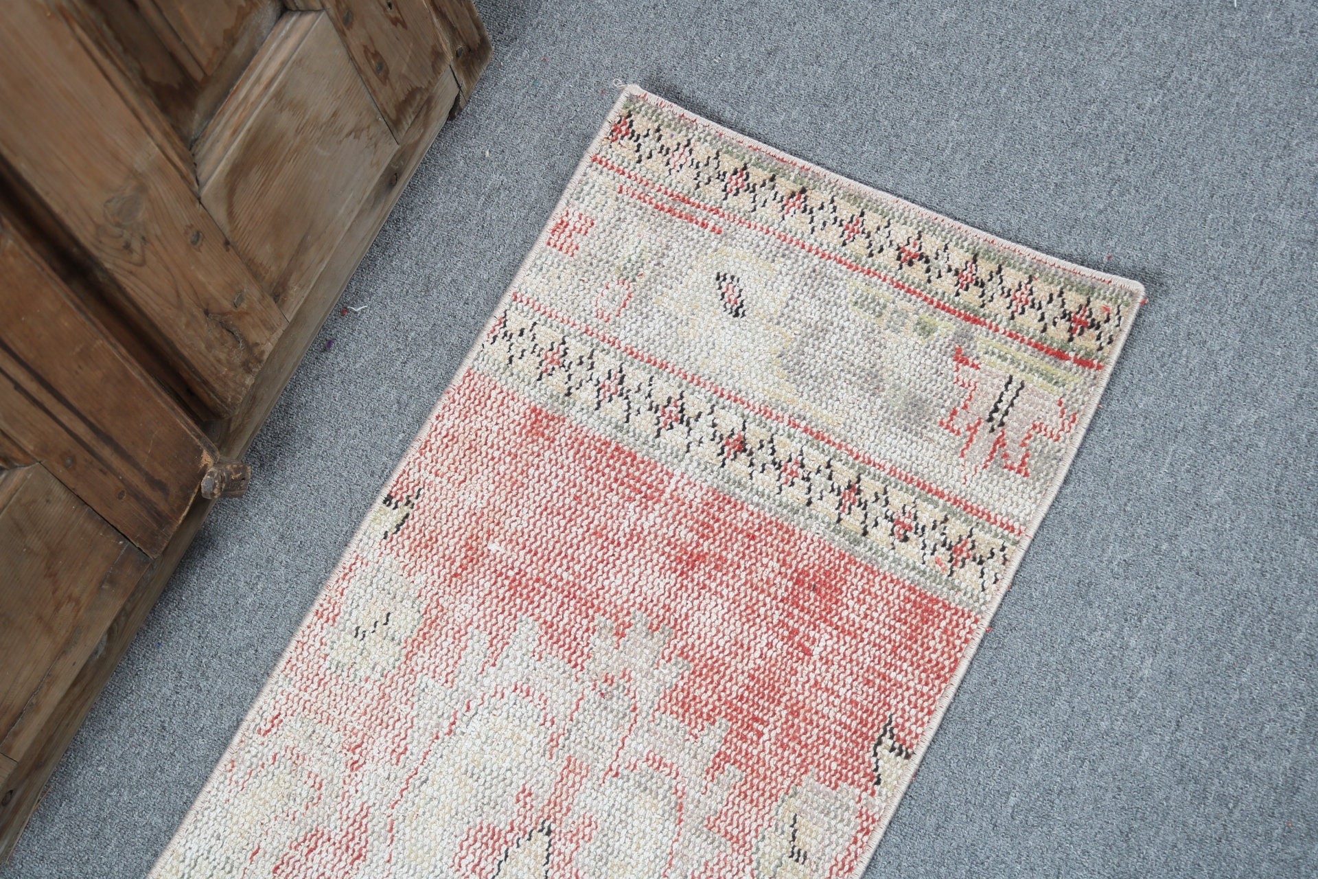 1.5x3 ft Small Rugs, Oushak Rug, Bath Rugs, Vintage Rugs, Ethnic Rug, Turkish Rug, Wall Hanging Rugs, Beige Kitchen Rugs