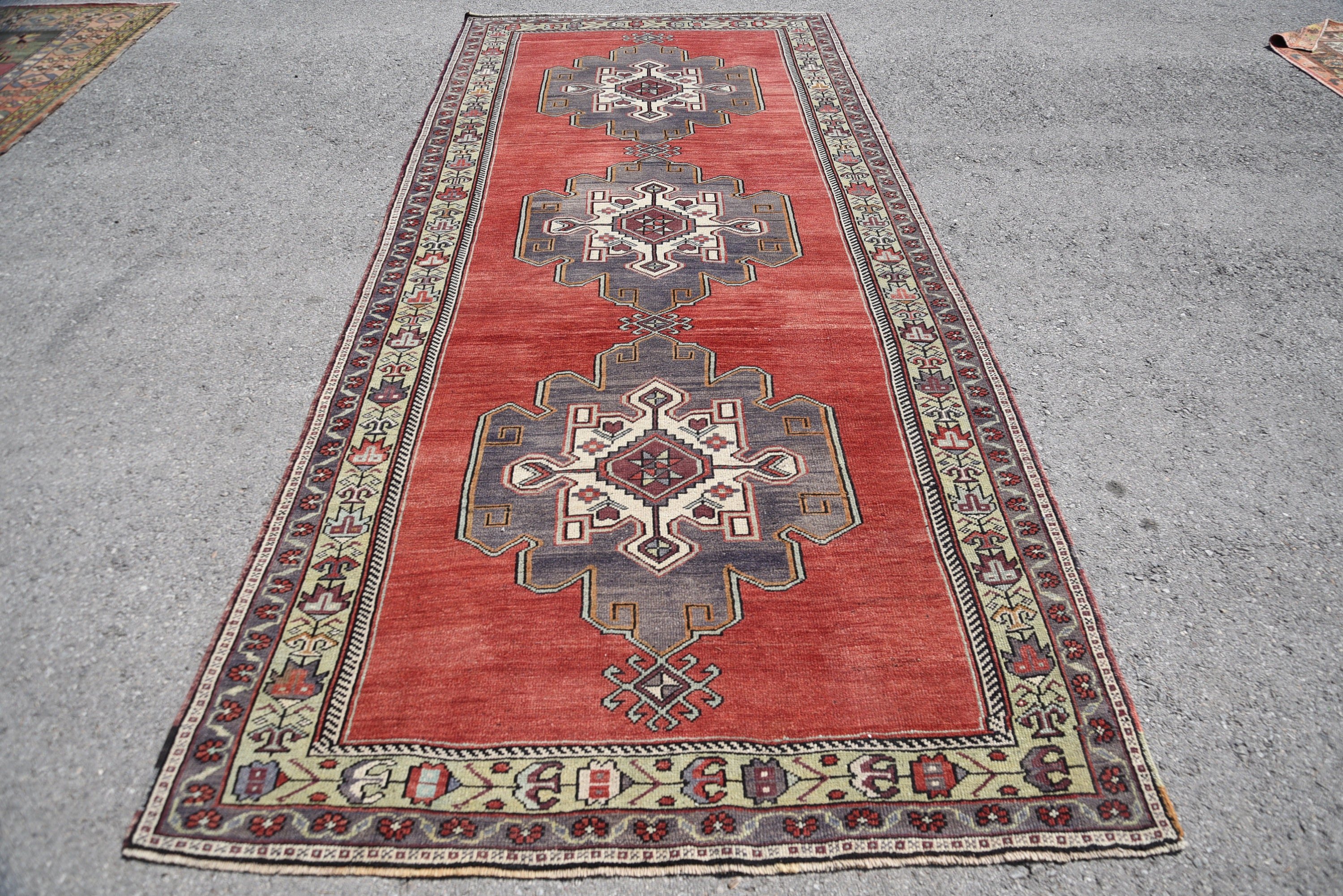 Vintage Halı, Yün Halı, Türk Halıları, Yemek Odası Halısı, Salon Halıları, Oturma Odası Halısı, 4,9x11,2 ft Büyük Halılar, Tasarımcı Halıları, Renkli Halılar