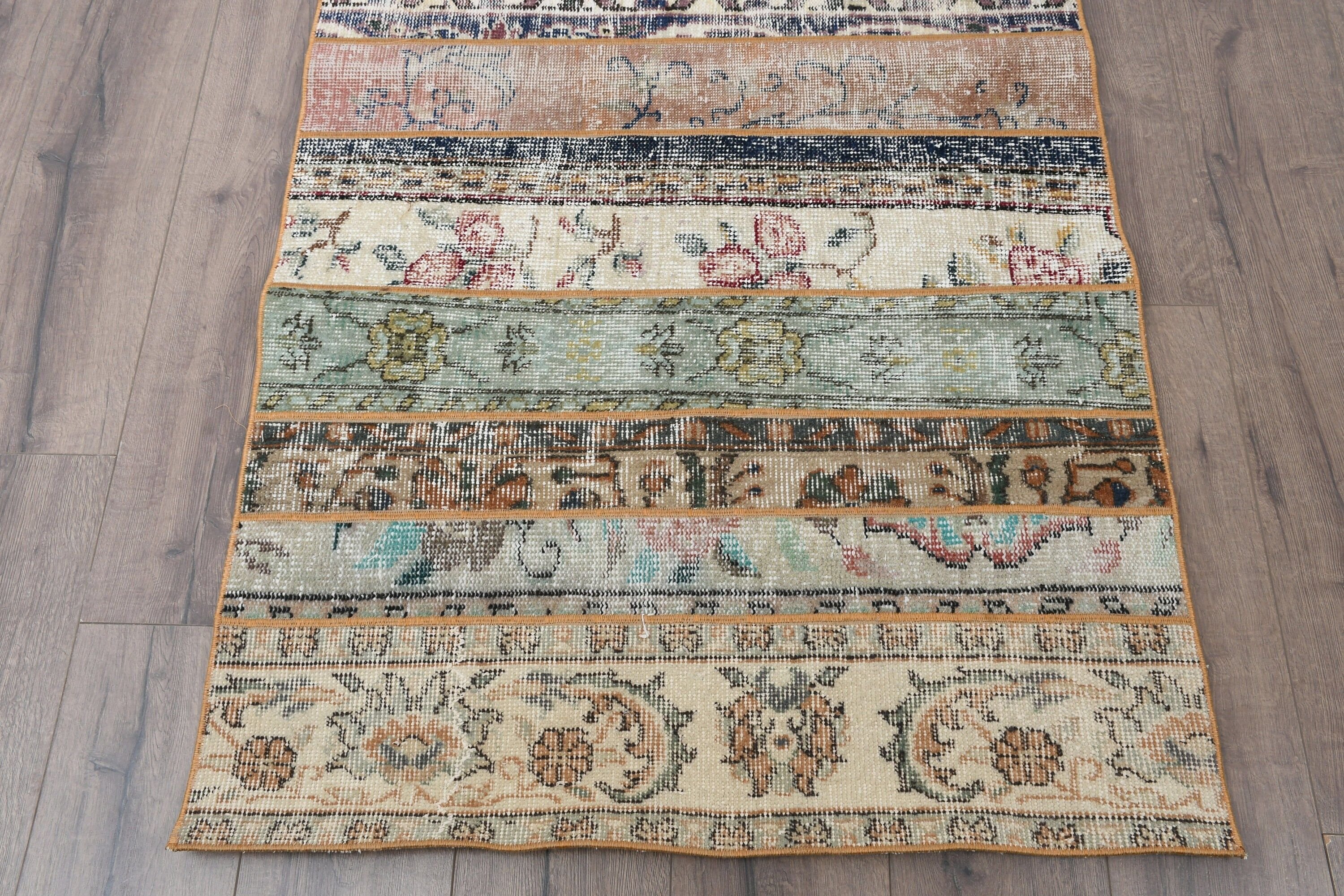 Kitchen Rug, Floor Rug, Rainbow Floor Rugs, Turkish Rug, Vintage Rugs, 3.1x6.9 ft Accent Rug, Rugs for Bedroom, Cool Rug, Entry Rug