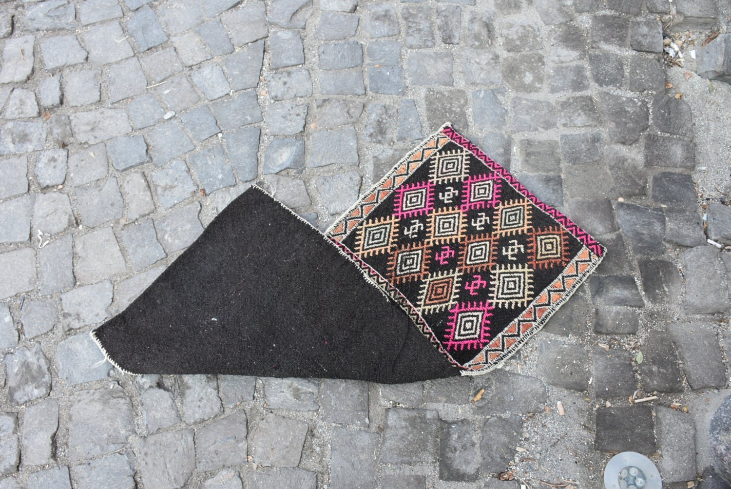 Mutfak Halısı, Kilim, Pembe Fas Halıları, Fas Halısı, Kapı Paspası Halıları, Sanat Halısı, 1.8x3.9 ft Küçük Halılar, Türk Halısı, Vintage Halı