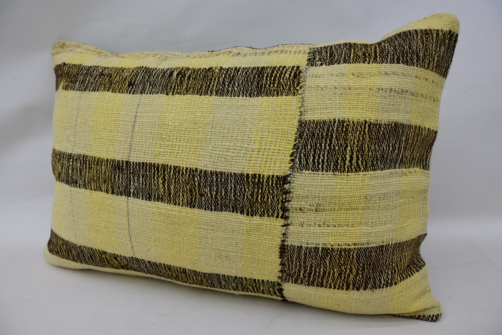 Gift Pillow, Pet Pillow Case, Sofa Bolster Pillow Cover, Turkish Kilim Pillow, 16"x24" Beige Pillow Cover, Boho Pillow Sham Cover