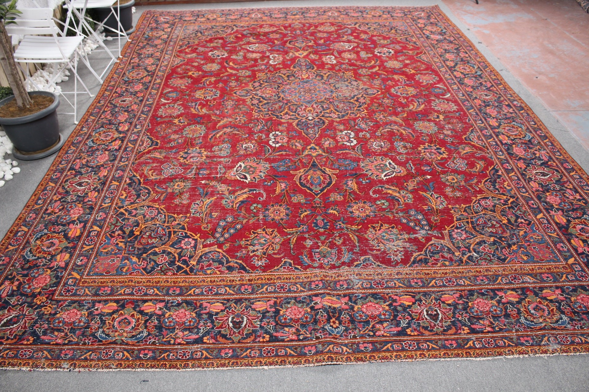 Kırmızı Fas Halısı, 10.6x14.6 ft Büyük Boy Halı, Fas Halıları, Yatak Odası Halıları, Vintage Halılar, Oturma Odası Halısı, Türk Halısı, Yemek Odası Halısı