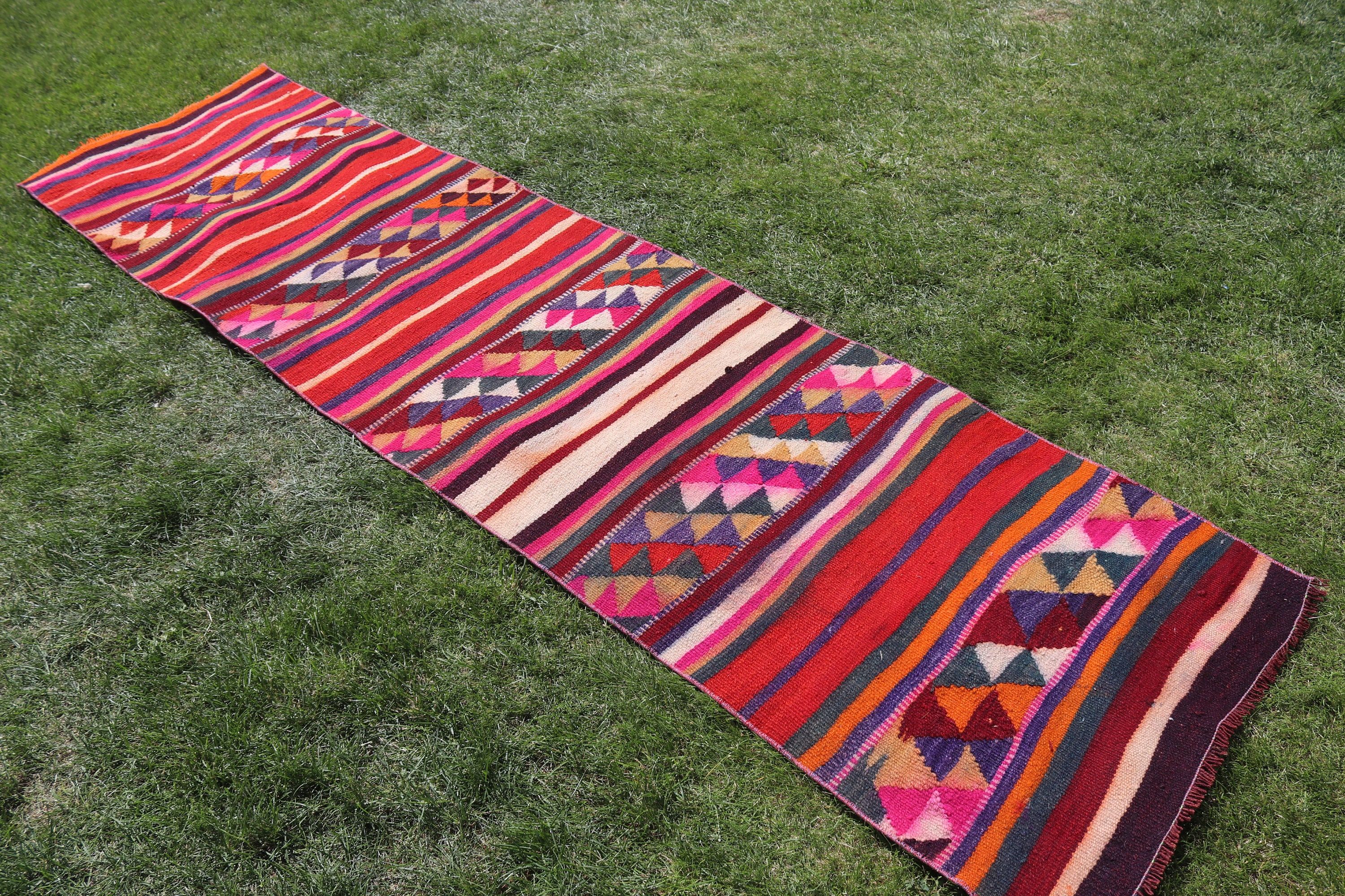 Aztek Halısı, 2.4x9.4 ft Runner Halısı, Türk Halıları, Fas Halısı, Koridor Halısı, Kilim, Merdiven Halısı, Vintage Halı, Yer Halıları, Gökkuşağı Antika Halılar