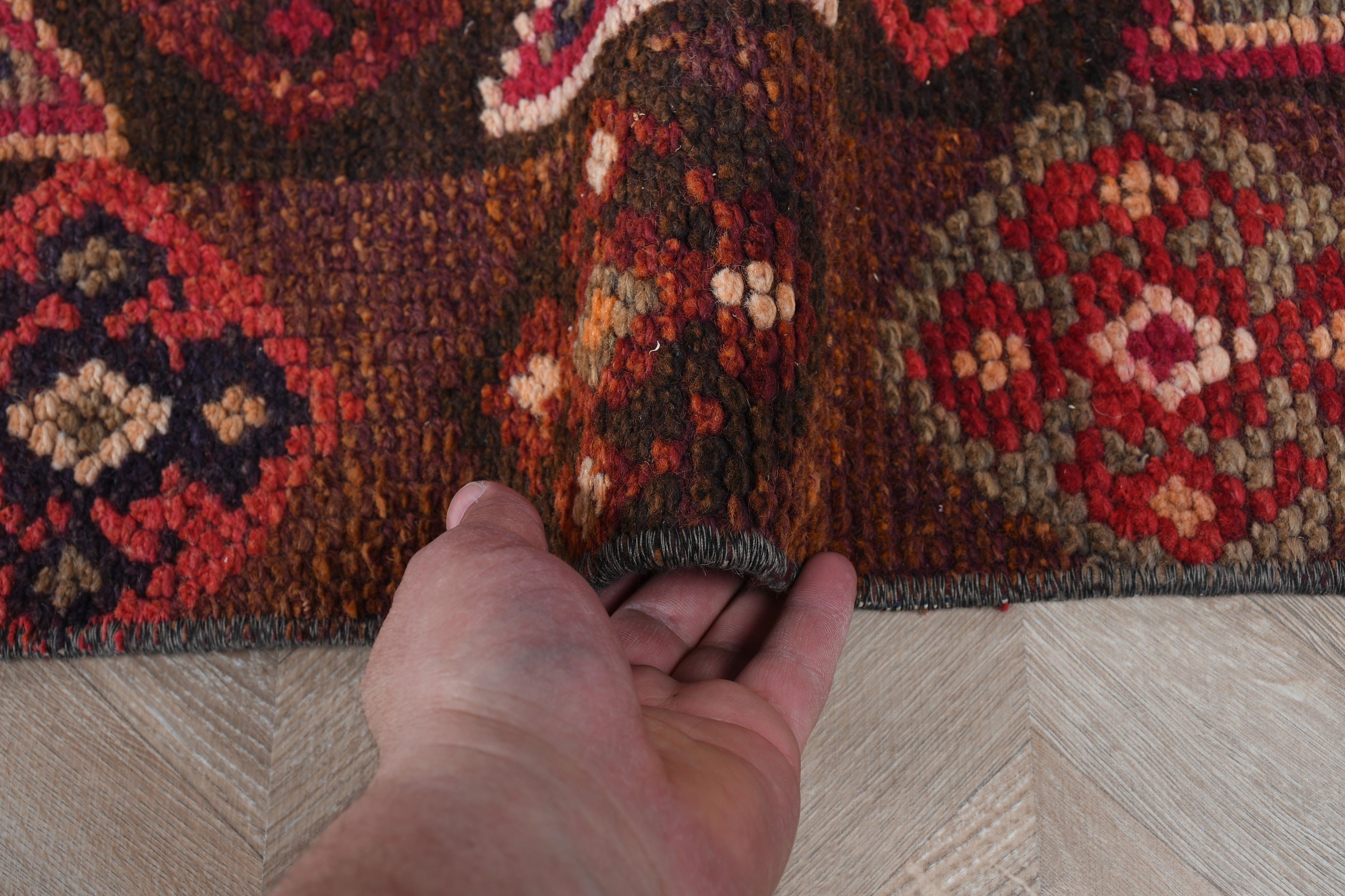 Kitchen Rugs, Brown Moroccan Rug, Cool Rugs, Vintage Rug, Rugs for Corridor, Cute Rugs, Anatolian Rug, Turkish Rug, 2.5x12.8 ft Runner Rug