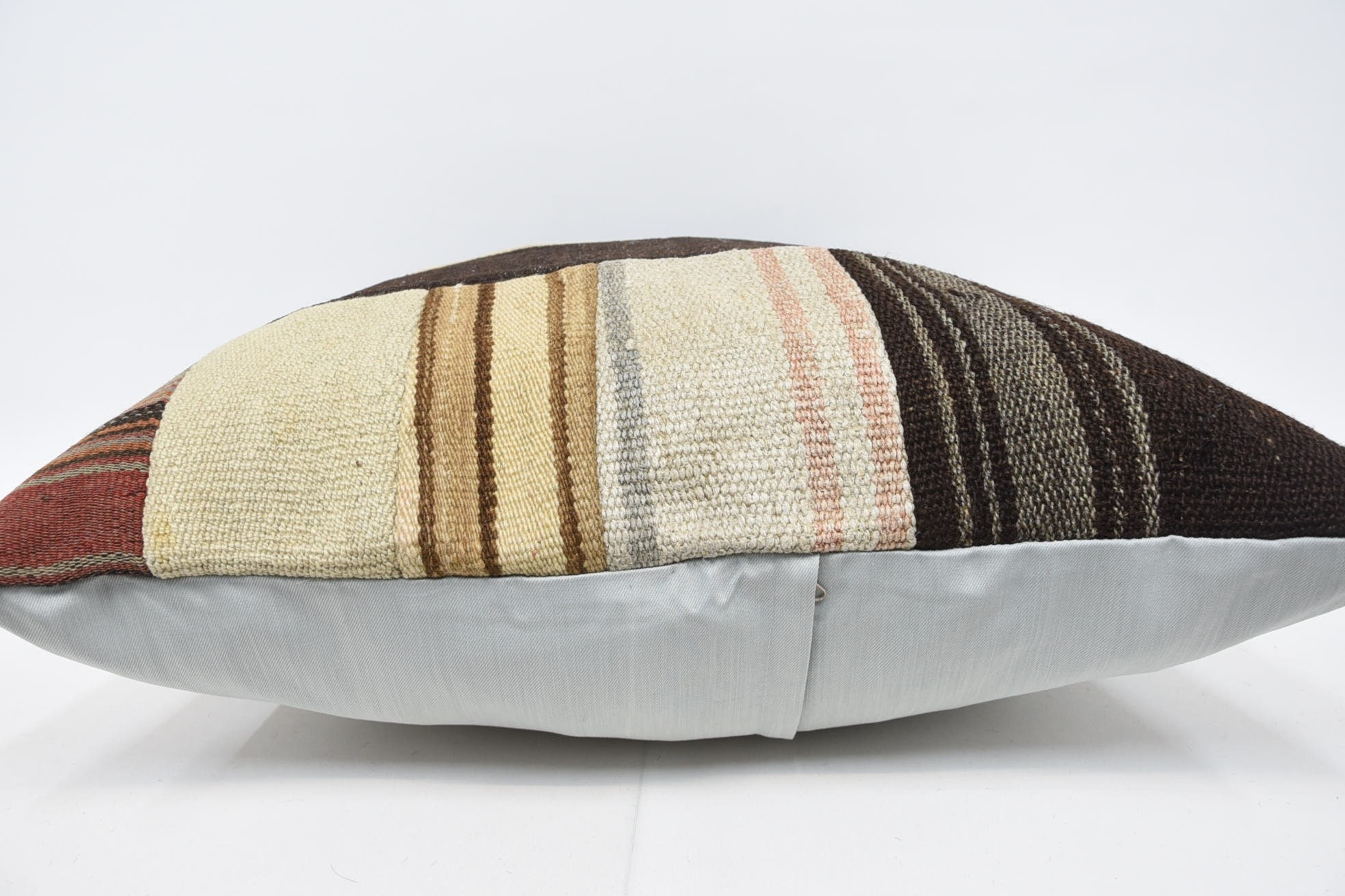 Cozy Throw Cushion Case, Kilim Pillow, Boho Pillow, 28"x28" Beige Pillow Cover, Office Chair Pillow Case, Kilim Cushion Sham