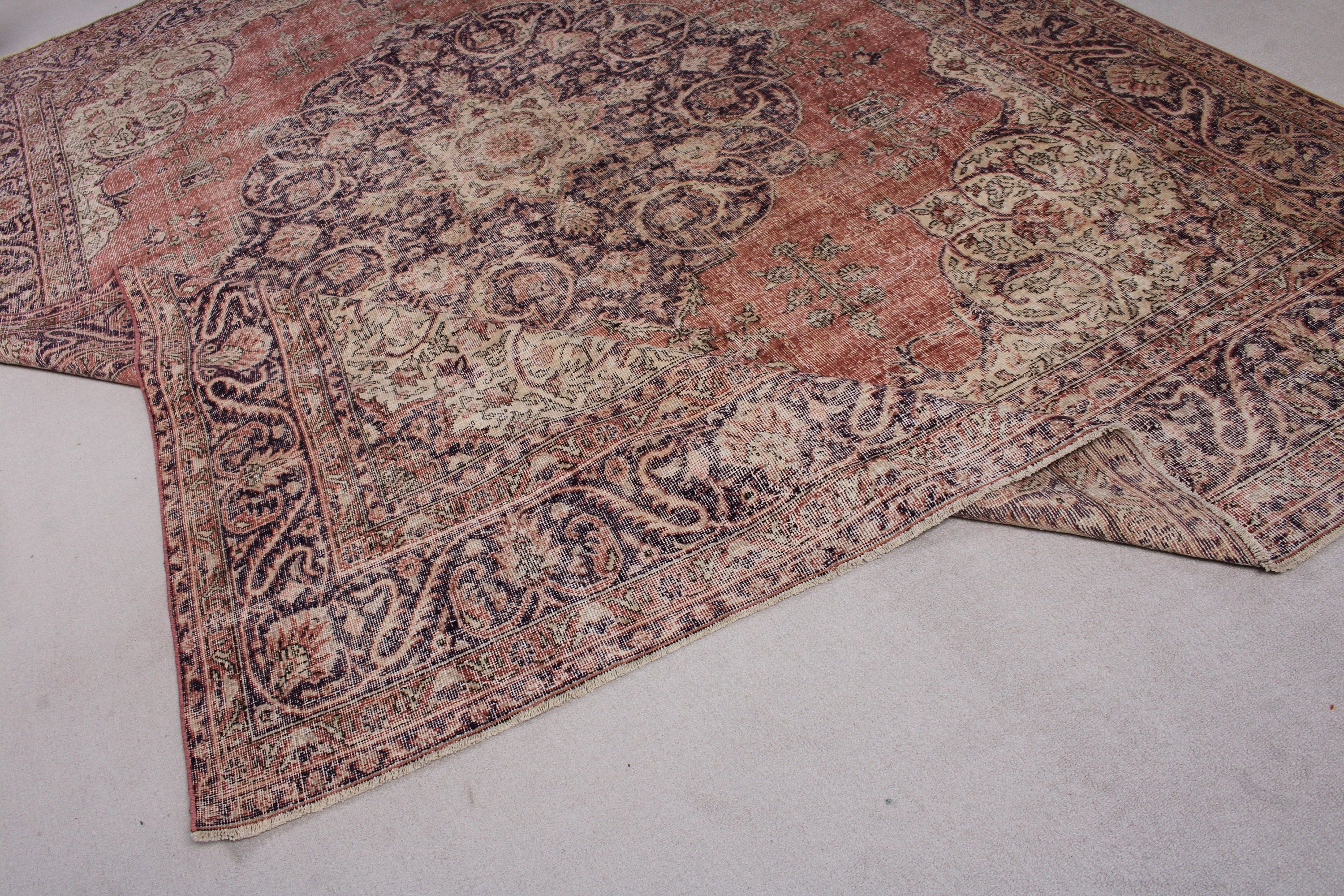 Floor Rug, Vintage Rug, Turkish Rugs, 8.7x11.1 ft Oversize Rugs, Statement Rugs, Oversize Vintage Rugs, Salon Rug, Beige Oriental Rug