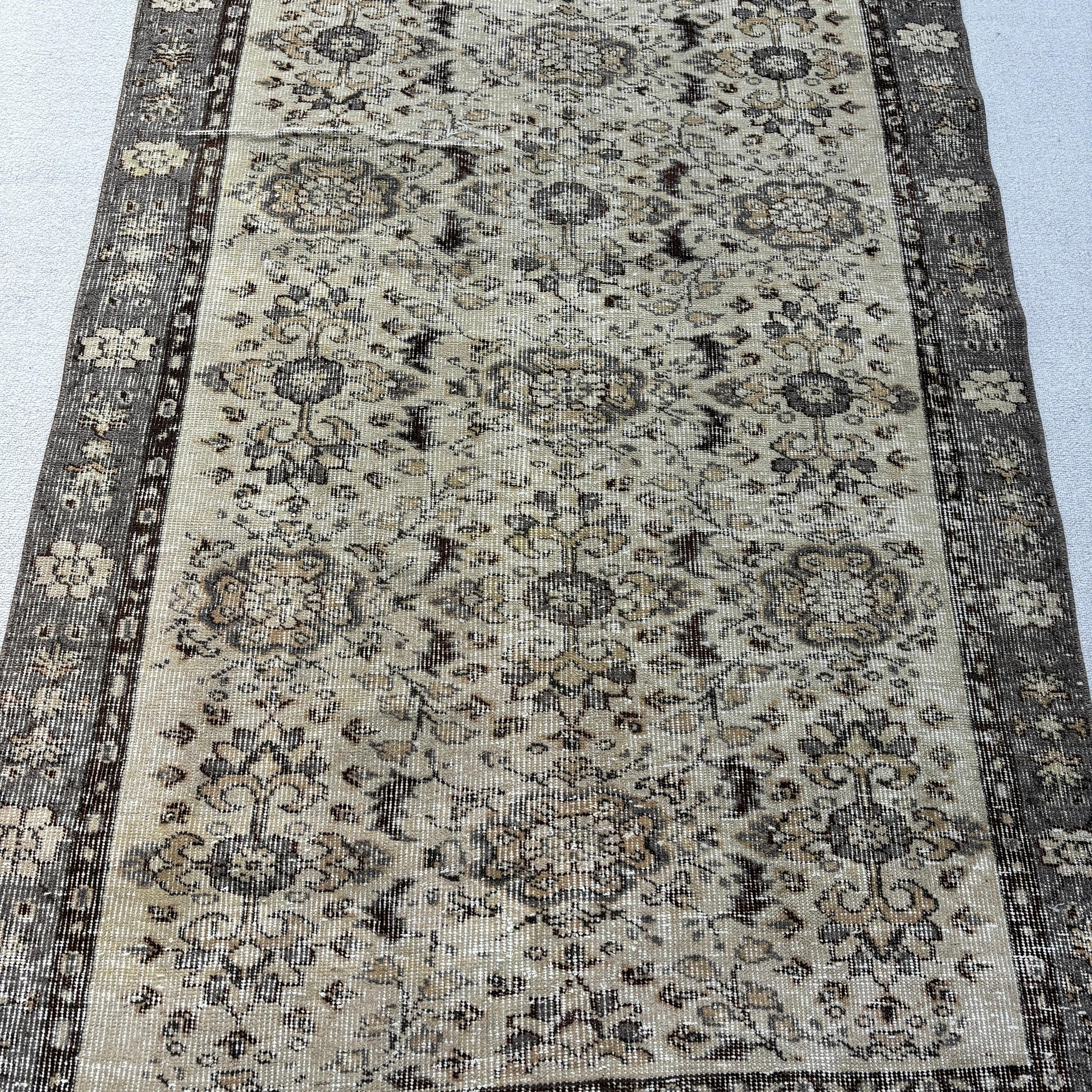 3,8x6,7 ft Alan Kilimi, Bej El Dokuma Halılar, Oturma Odası Halıları, Vintage Halılar, Anadolu Halısı, Modern Halı, Boho Bölge Halıları, Türk Halısı