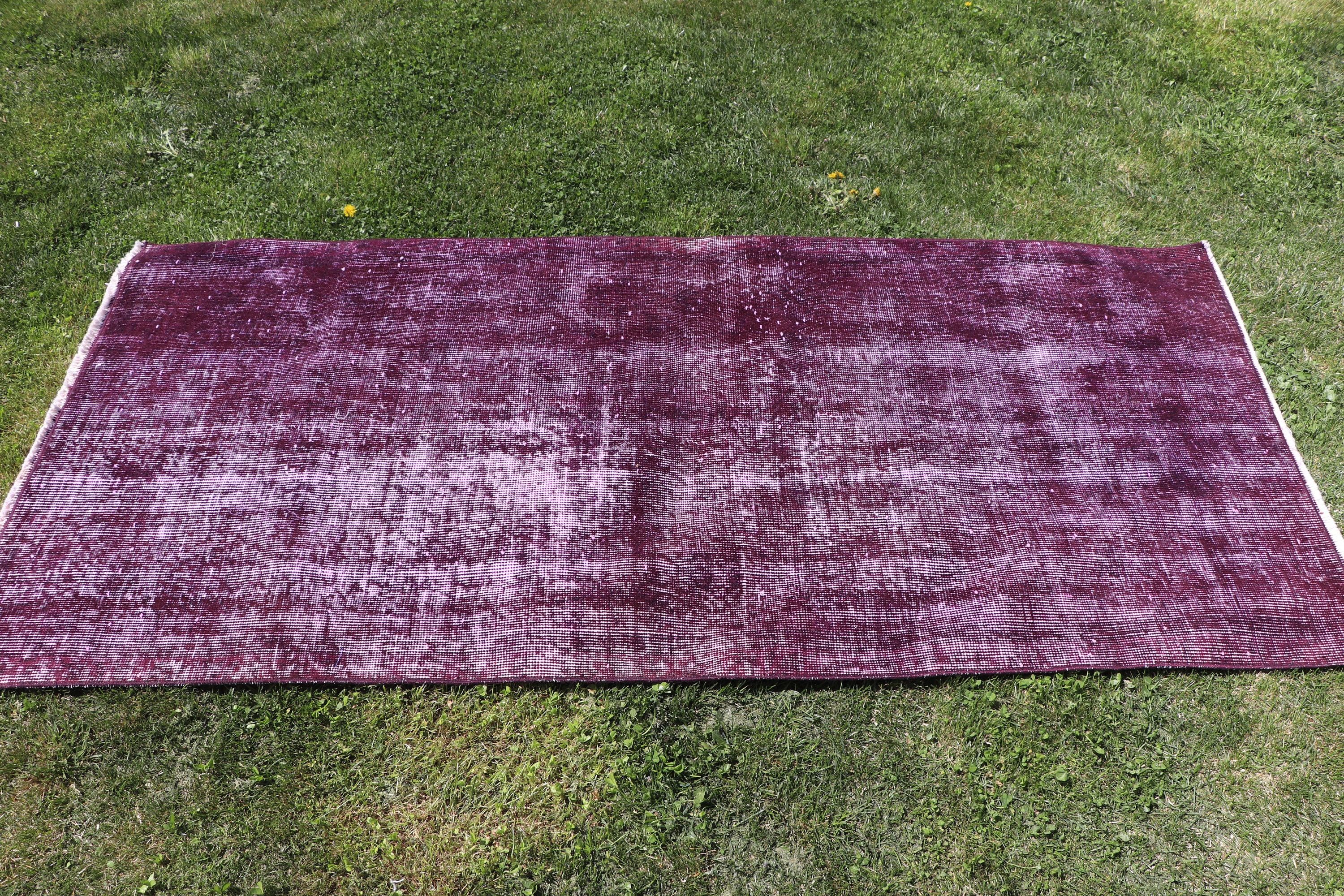 Vintage Rugs, Turkish Rug, Outdoor Rugs, Bedroom Rug, Cool Rug, Purple  2.8x6.3 ft Accent Rugs, Decorative Rugs