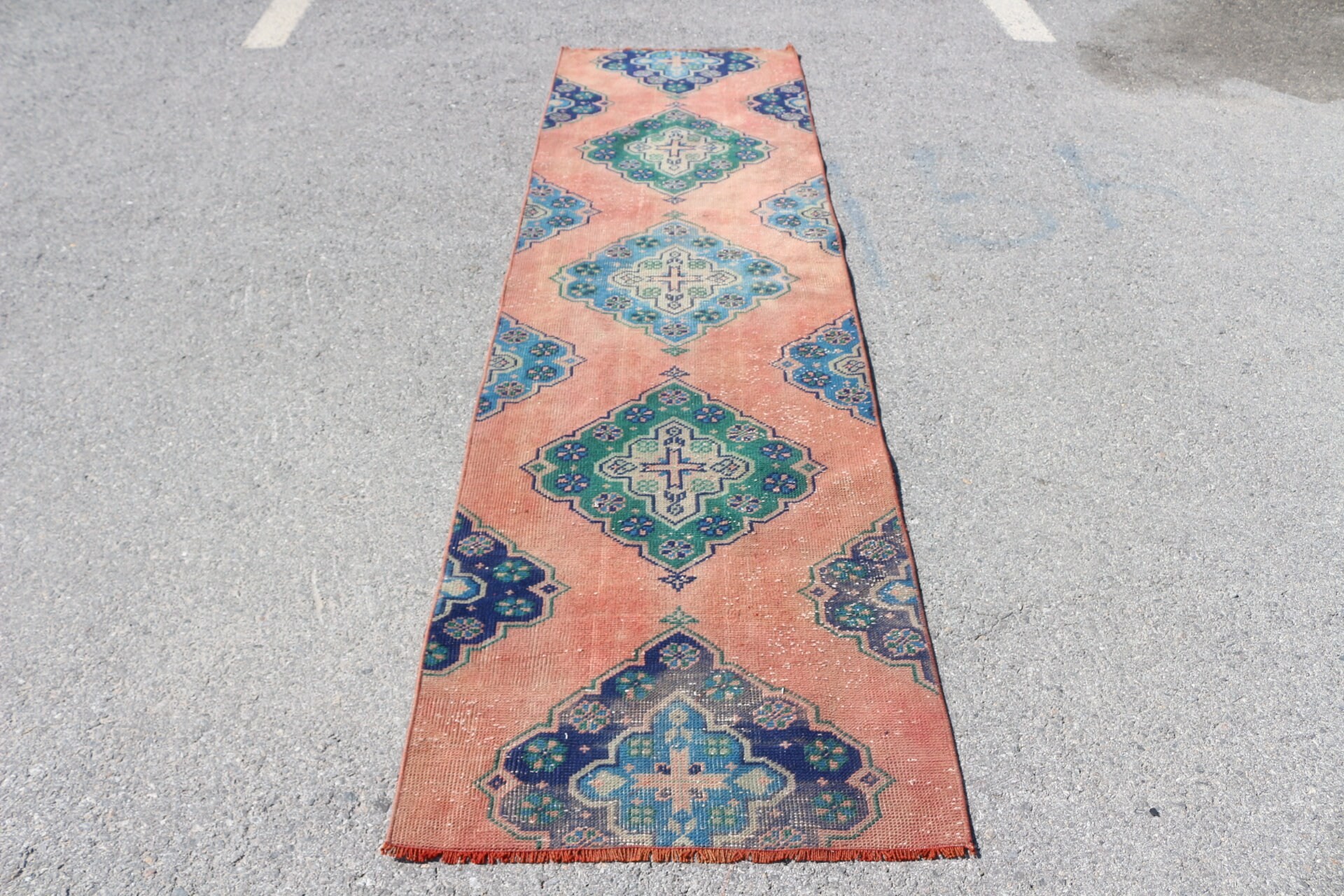 Runner Halıları, Türk Halısı, Antik Halı, 2,5x8,7 ft Runner Halısı, Kırmızı Soğuk Halılar, Anadolu Halıları, Koridor Halısı, Vintage Halılar, Mutfak Halısı