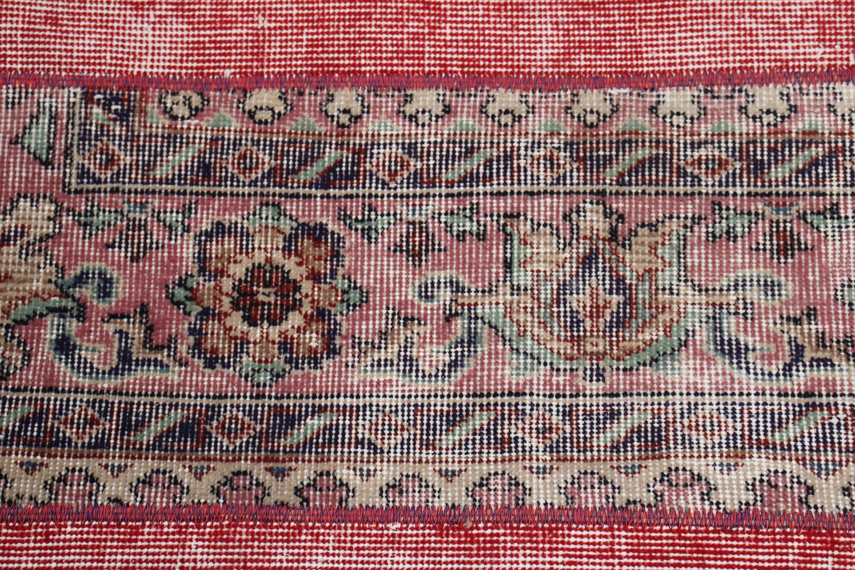 Rugs for Bedroom, Geometric Rugs, Bedroom Rugs, 1.7x3.3 ft Small Rugs, Kitchen Rug, Turkish Rug, Red Oushak Rug, Neutral Rug, Vintage Rugs